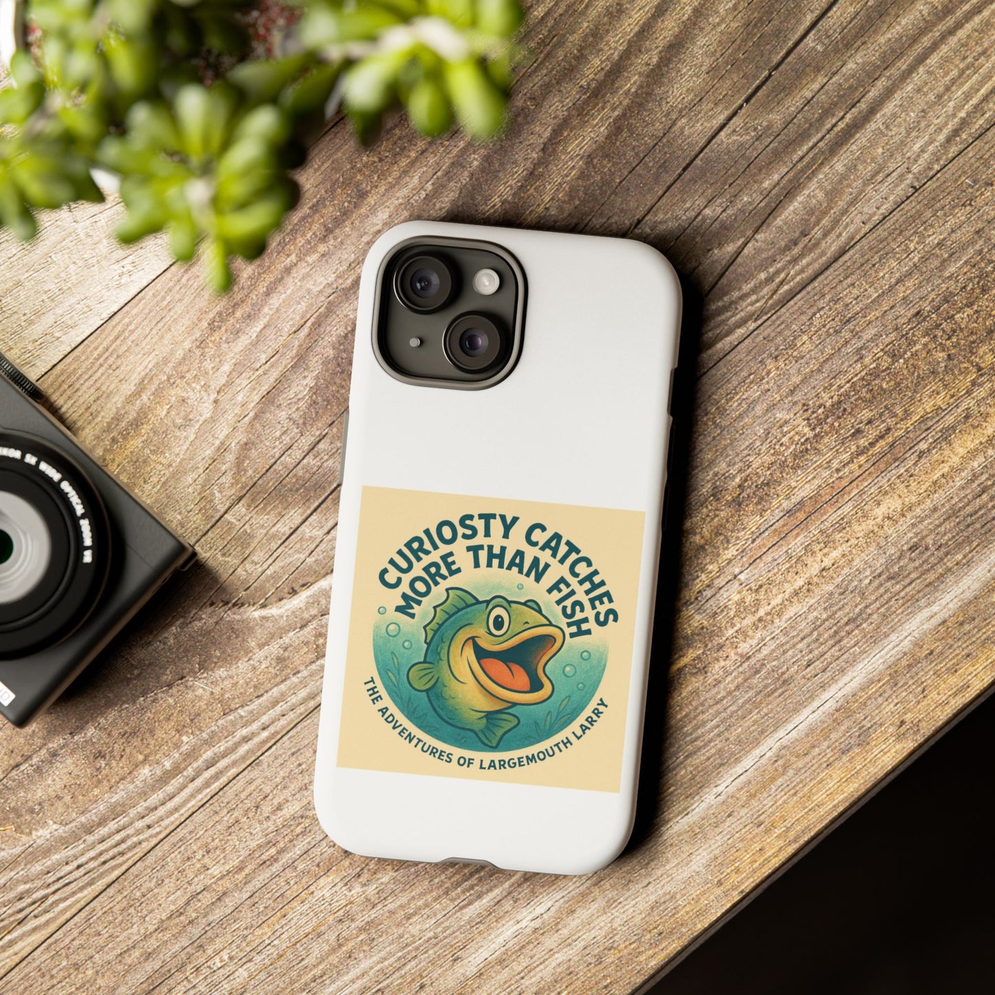 Fishing Phone Case | Curiosity Catches More Than Fish | Gift for Anglers, Outdoor Enthusiasts, Birthday, Father's Day