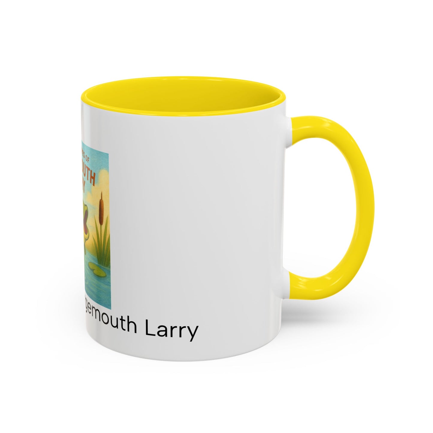 Largemouth Larry Coffee Mug | Fun Cartoon Mug for Kids & Adults, Great Gift for Fishing Lovers, Birthday, Fishing Trip
