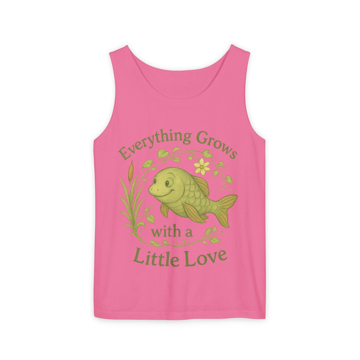 Garden Love Tank Top, Unisex Casual Wear, Gift for Gardeners, Summer Tank, Eco-Friendly Apparel, Nature Inspired Clothing, Mother's Day Gift