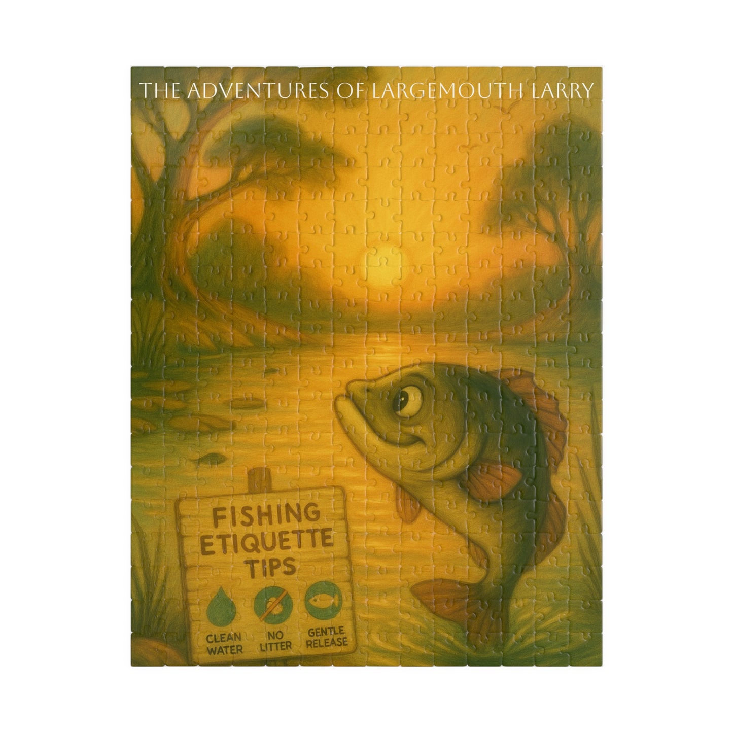 Fishing Puzzle - 110/252/520/1014 Pieces, Family Fun Activity, Outdoor Enthusiast Gift, Game Night Décor, Relaxing Hobby