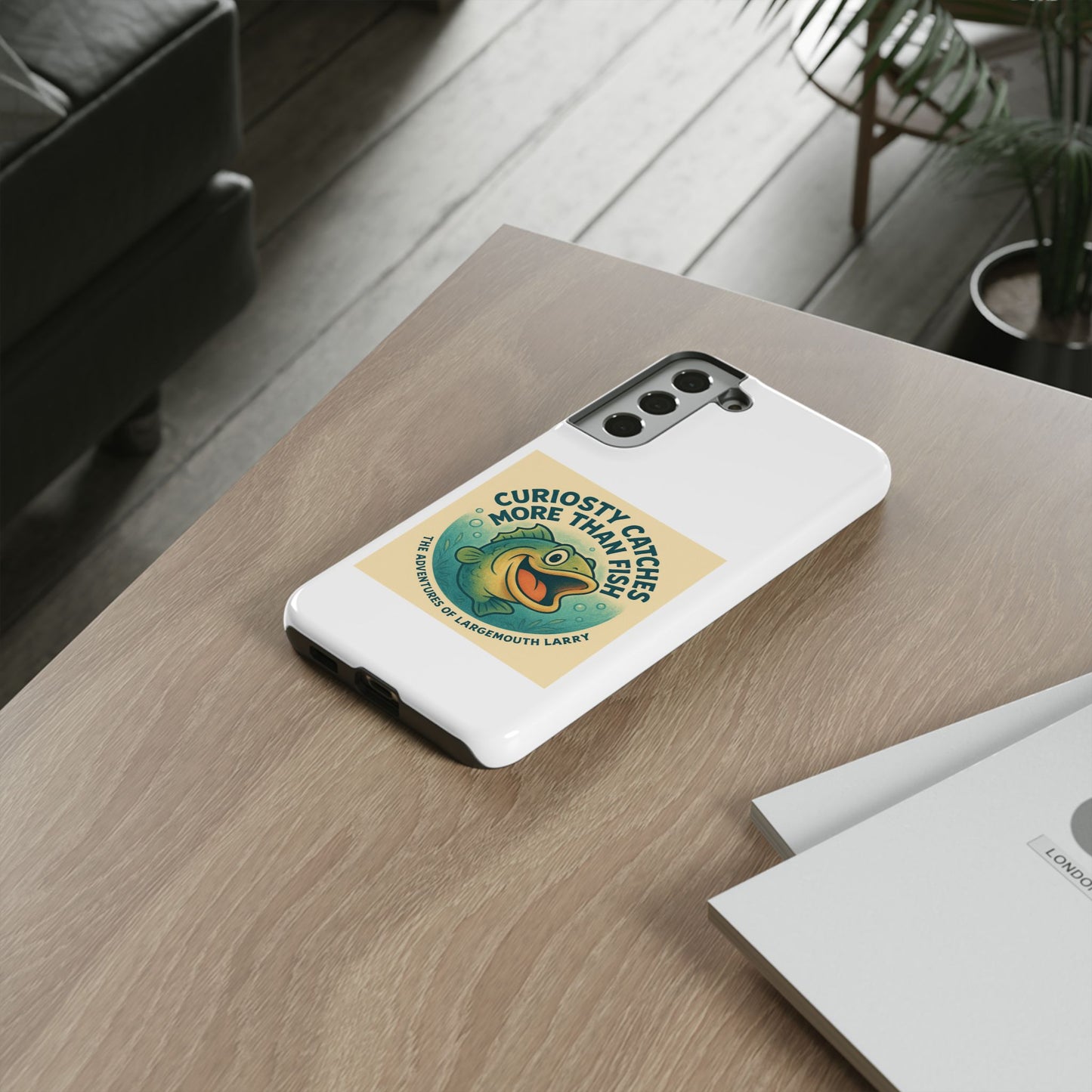 Fishing Phone Case | Curiosity Catches More Than Fish | Gift for Anglers, Outdoor Enthusiasts, Birthday, Father's Day