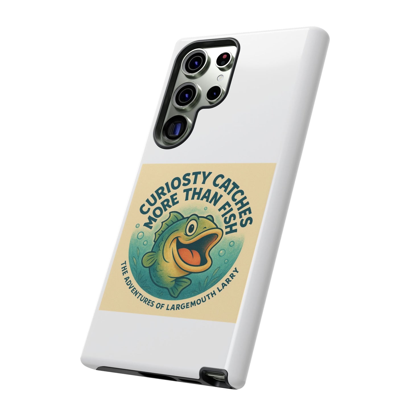 Fishing Phone Case | Curiosity Catches More Than Fish | Gift for Anglers, Outdoor Enthusiasts, Birthday, Father's Day