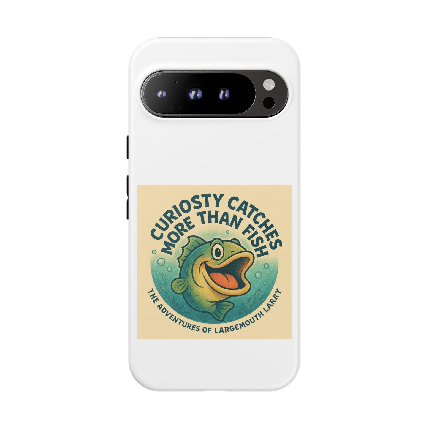 Fishing Phone Case | Curiosity Catches More Than Fish | Gift for Anglers, Outdoor Enthusiasts, Birthday, Father's Day