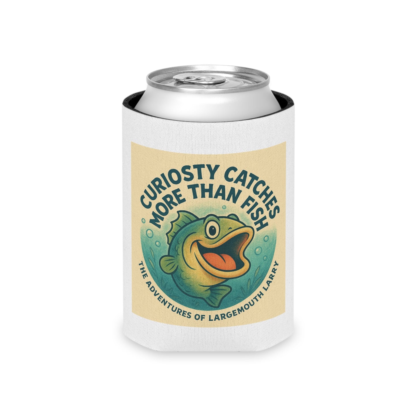 Fishing-Themed Can Cooler, Unique Gift for Fishermen, Outdoor Drink Holder, Perfect for Parties, Summer BBQ, Camping