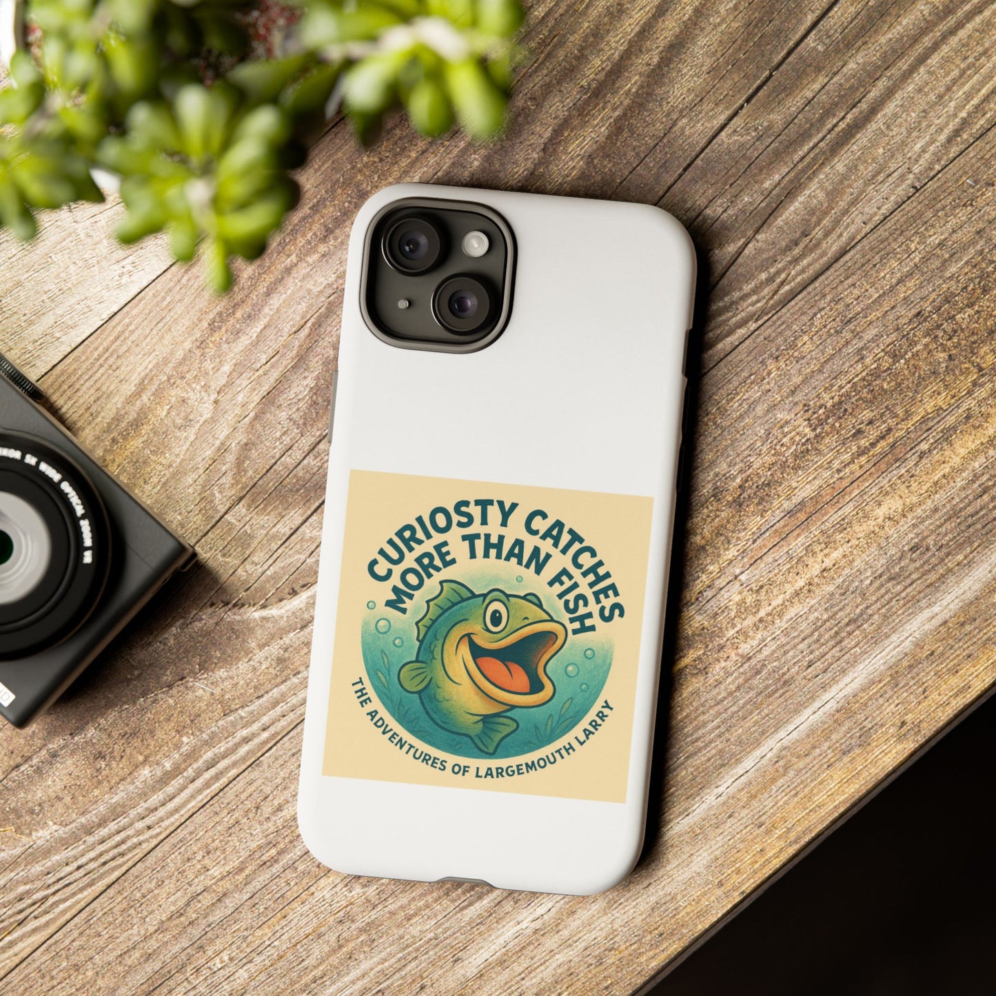 Fishing Phone Case | Curiosity Catches More Than Fish | Gift for Anglers, Outdoor Enthusiasts, Birthday, Father's Day