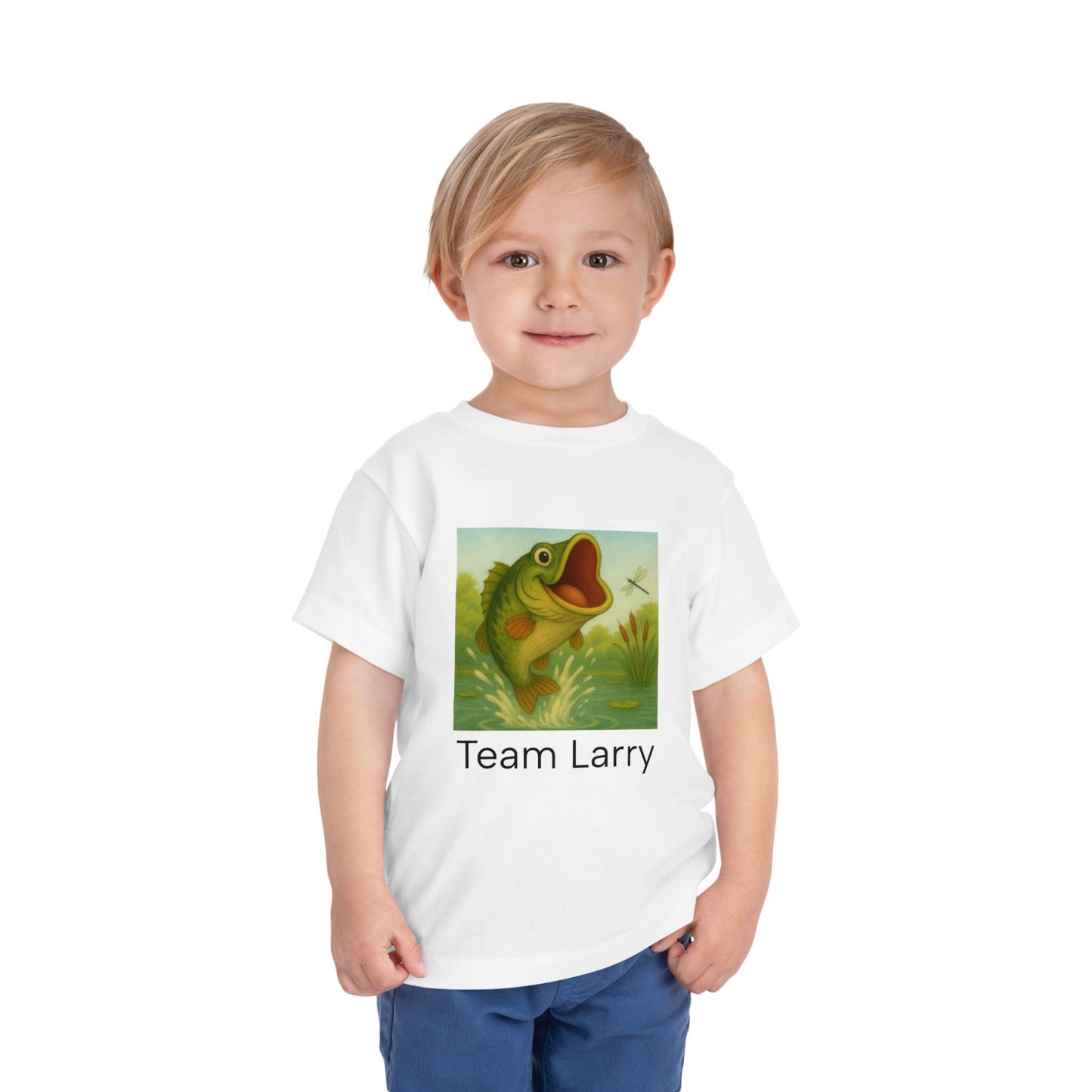 Team Larry Toddler Tee - Fun, Playful, Kids' T-Shirt for Birthday, Gift, Summer, Everyday Wear, Fishing Theme