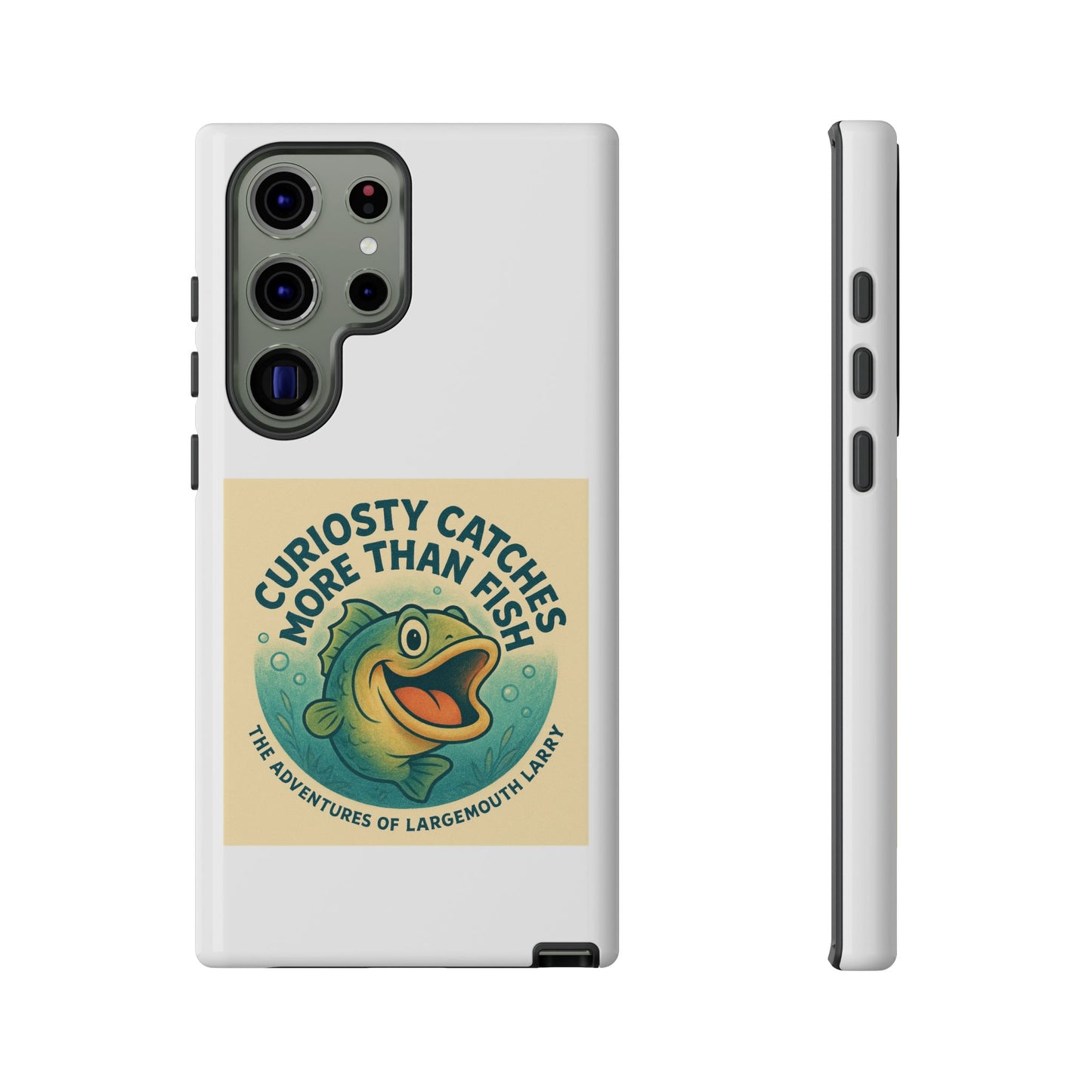 Fishing Phone Case | Curiosity Catches More Than Fish | Gift for Anglers, Outdoor Enthusiasts, Birthday, Father's Day