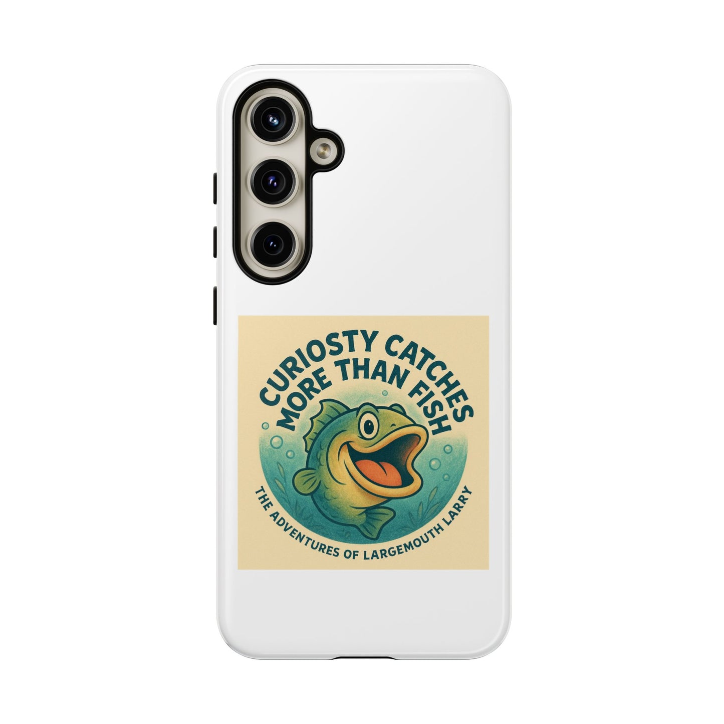 Fishing Phone Case | Curiosity Catches More Than Fish | Gift for Anglers, Outdoor Enthusiasts, Birthday, Father's Day