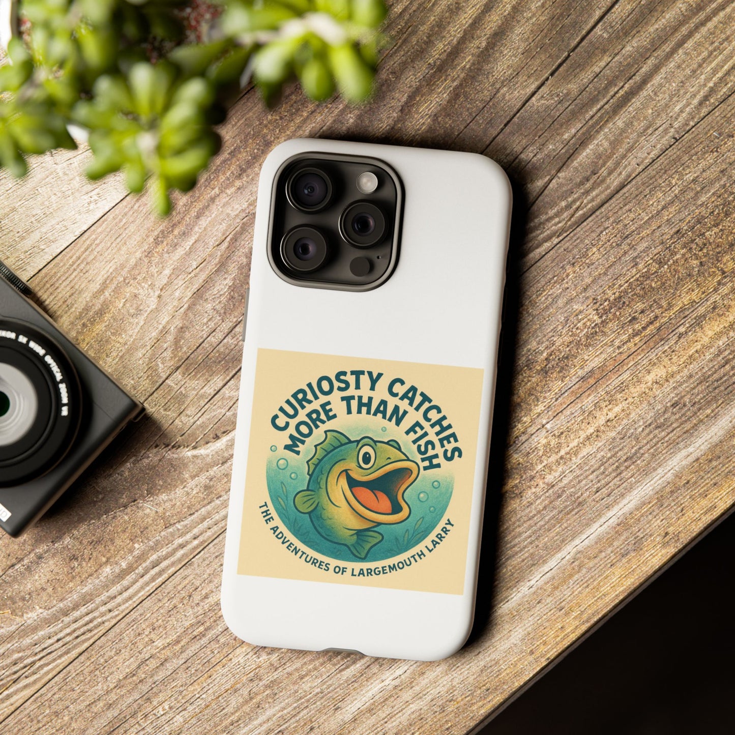 Fishing Phone Case | Curiosity Catches More Than Fish | Gift for Anglers, Outdoor Enthusiasts, Birthday, Father's Day