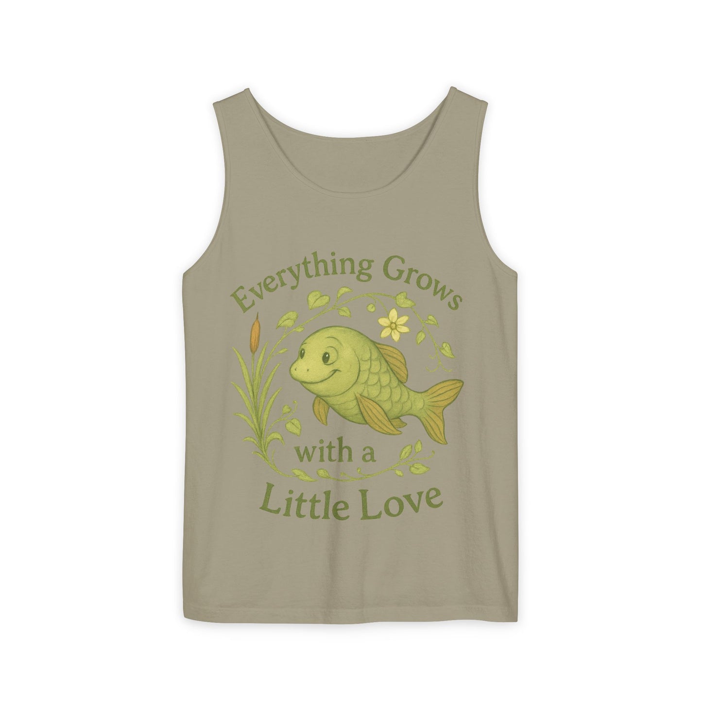 Garden Love Tank Top, Unisex Casual Wear, Gift for Gardeners, Summer Tank, Eco-Friendly Apparel, Nature Inspired Clothing, Mother's Day Gift