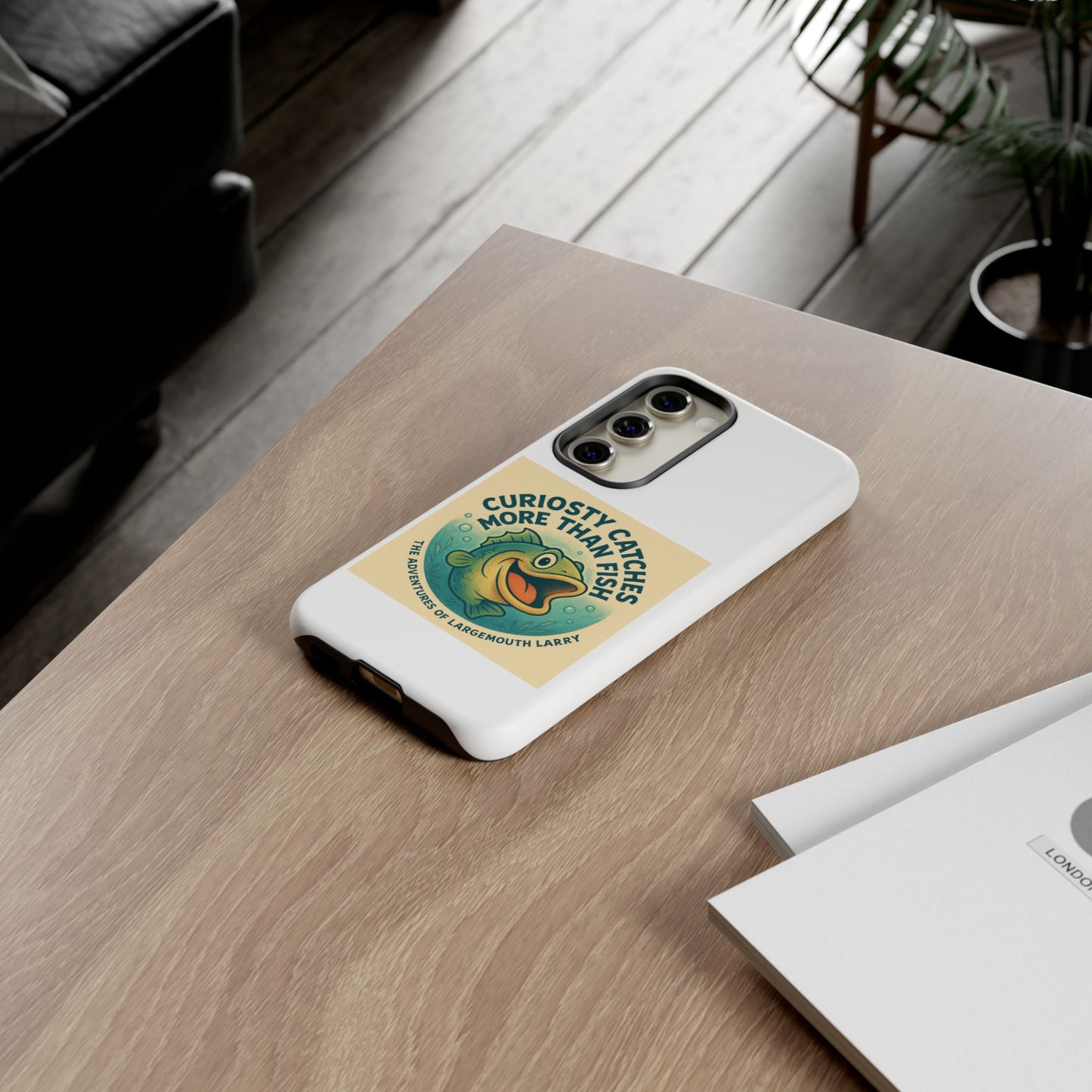 Fishing Phone Case | Curiosity Catches More Than Fish | Gift for Anglers, Outdoor Enthusiasts, Birthday, Father's Day