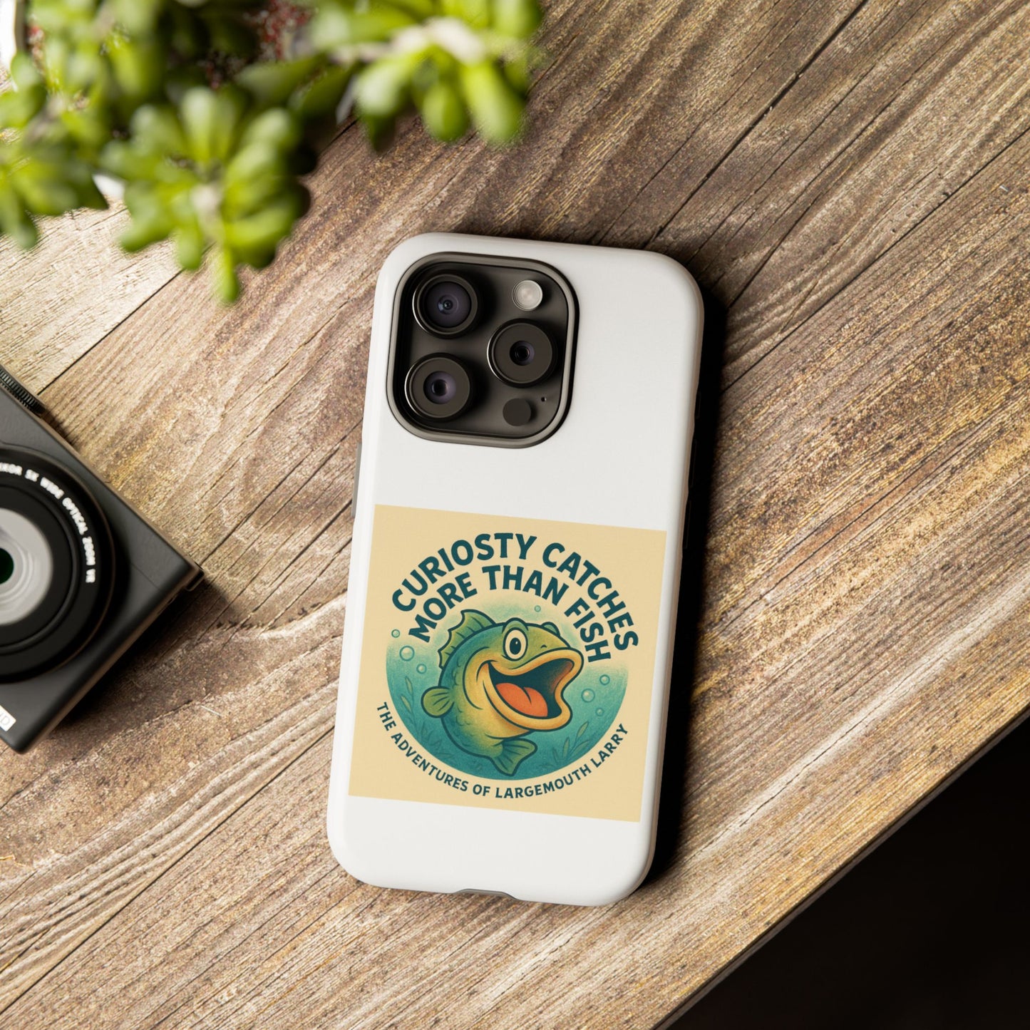 Fishing Phone Case | Curiosity Catches More Than Fish | Gift for Anglers, Outdoor Enthusiasts, Birthday, Father's Day