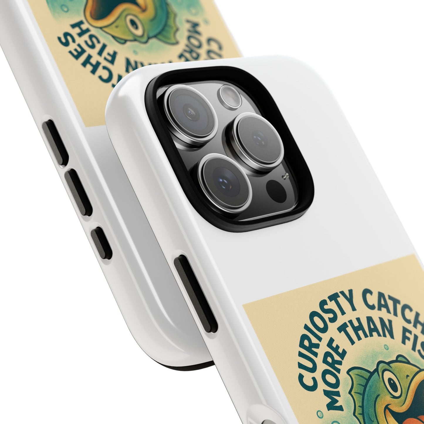 Fishing Phone Case | Curiosity Catches More Than Fish | Gift for Anglers, Outdoor Enthusiasts, Birthday, Father's Day