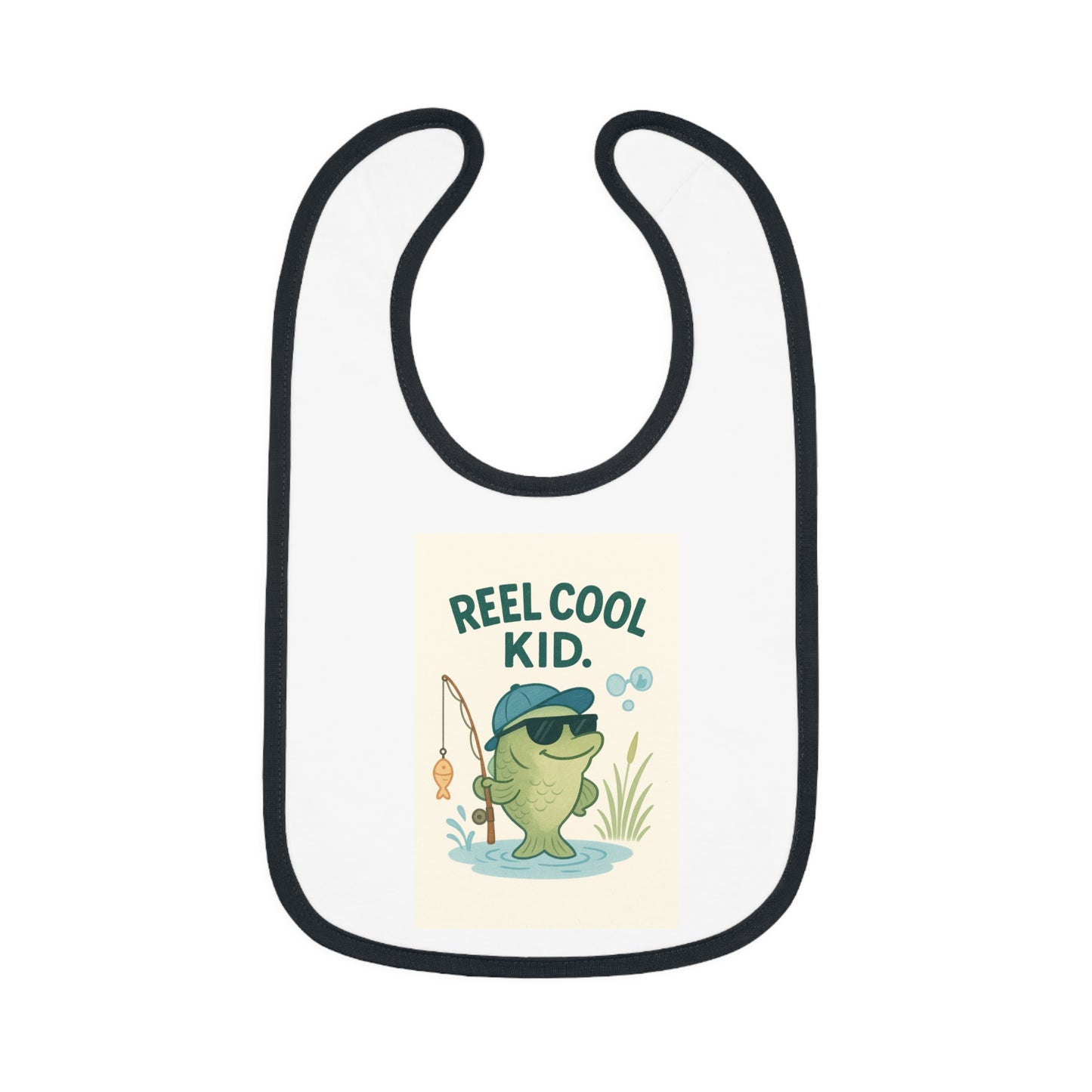 Cool Kid Fishing Bib | Baby Bib for Fishing Lovers, Cute Infant Gift, Baby Shower Present, Catching Fish, Outdoor Adventure Gear