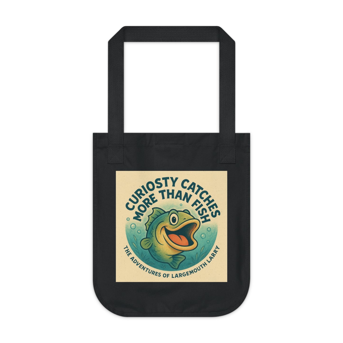 Playful Organic Canvas Tote Bag with Whimsical Fish Designs, Eco-Friendly Shopping Tote, Beach Bag, Pet Lover Gift, Fun Accessory