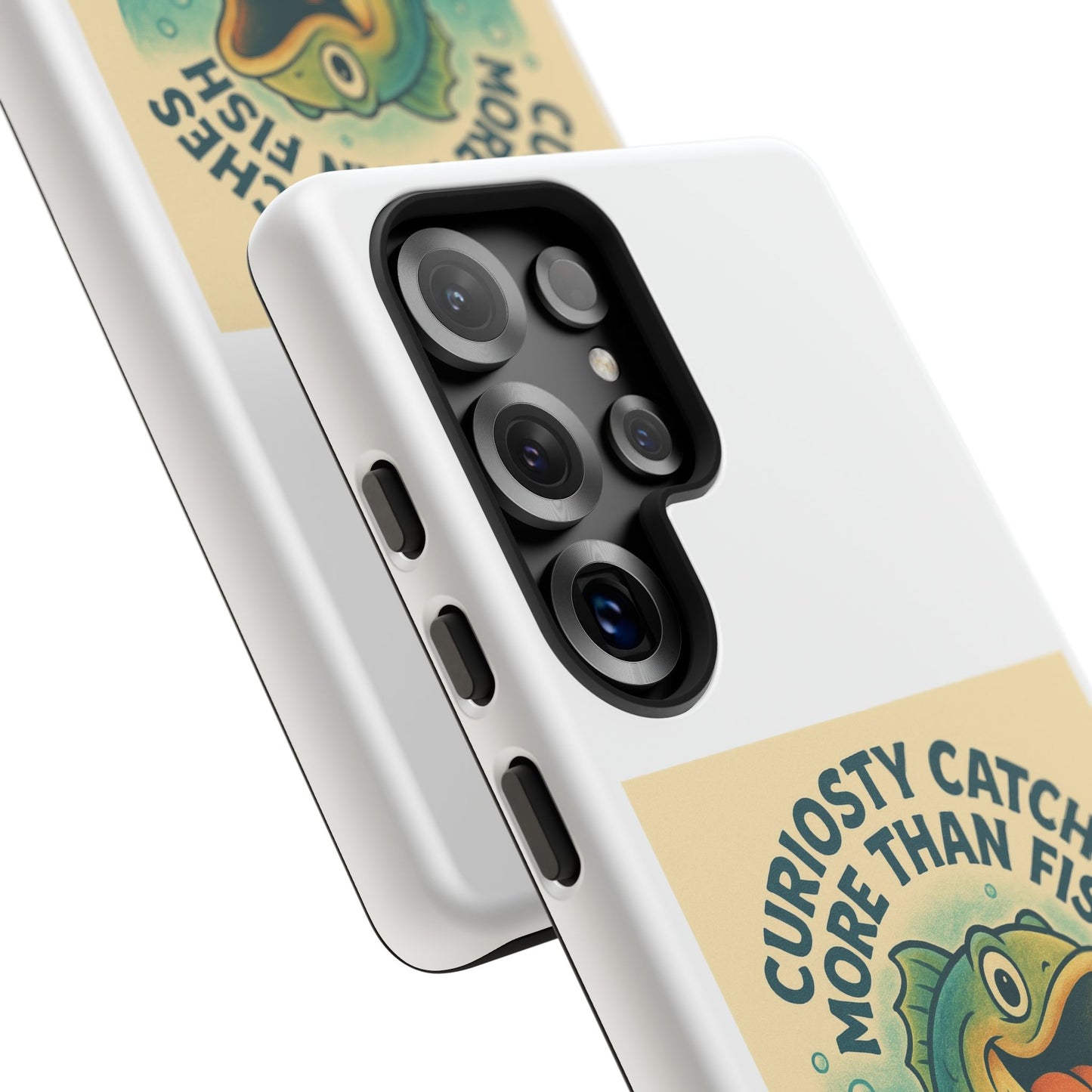 Fishing Phone Case | Curiosity Catches More Than Fish | Gift for Anglers, Outdoor Enthusiasts, Birthday, Father's Day