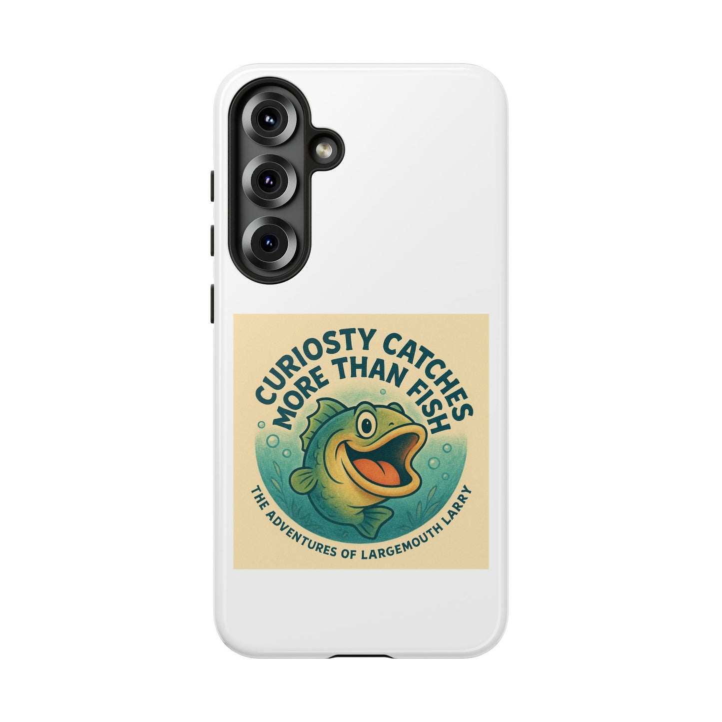 Fishing Phone Case | Curiosity Catches More Than Fish | Gift for Anglers, Outdoor Enthusiasts, Birthday, Father's Day