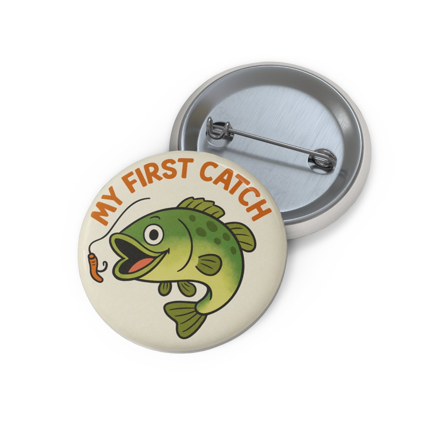 Custom Fishing Pin Buttons - Perfect for Kids, Fishing Enthusiasts, Birthday Gifts, and Celebration Accessories, My First Catch