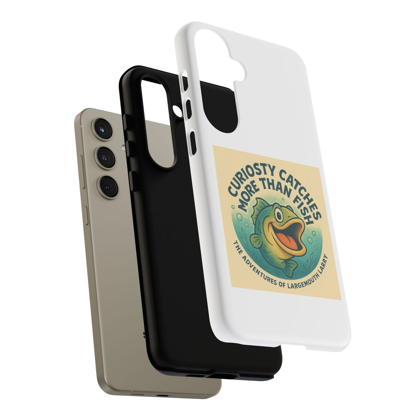 Fishing Phone Case | Curiosity Catches More Than Fish | Gift for Anglers, Outdoor Enthusiasts, Birthday, Father's Day