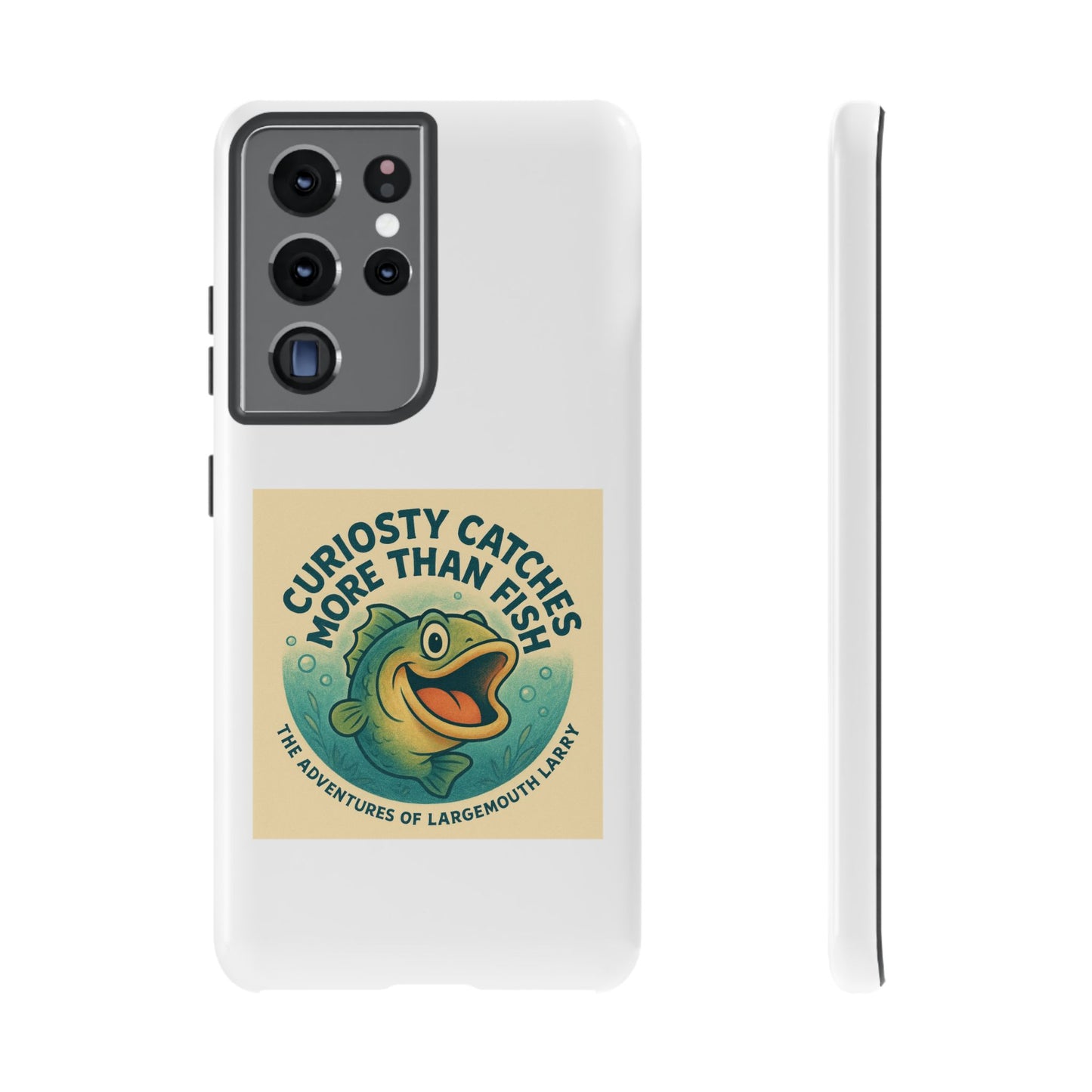 Fishing Phone Case | Curiosity Catches More Than Fish | Gift for Anglers, Outdoor Enthusiasts, Birthday, Father's Day