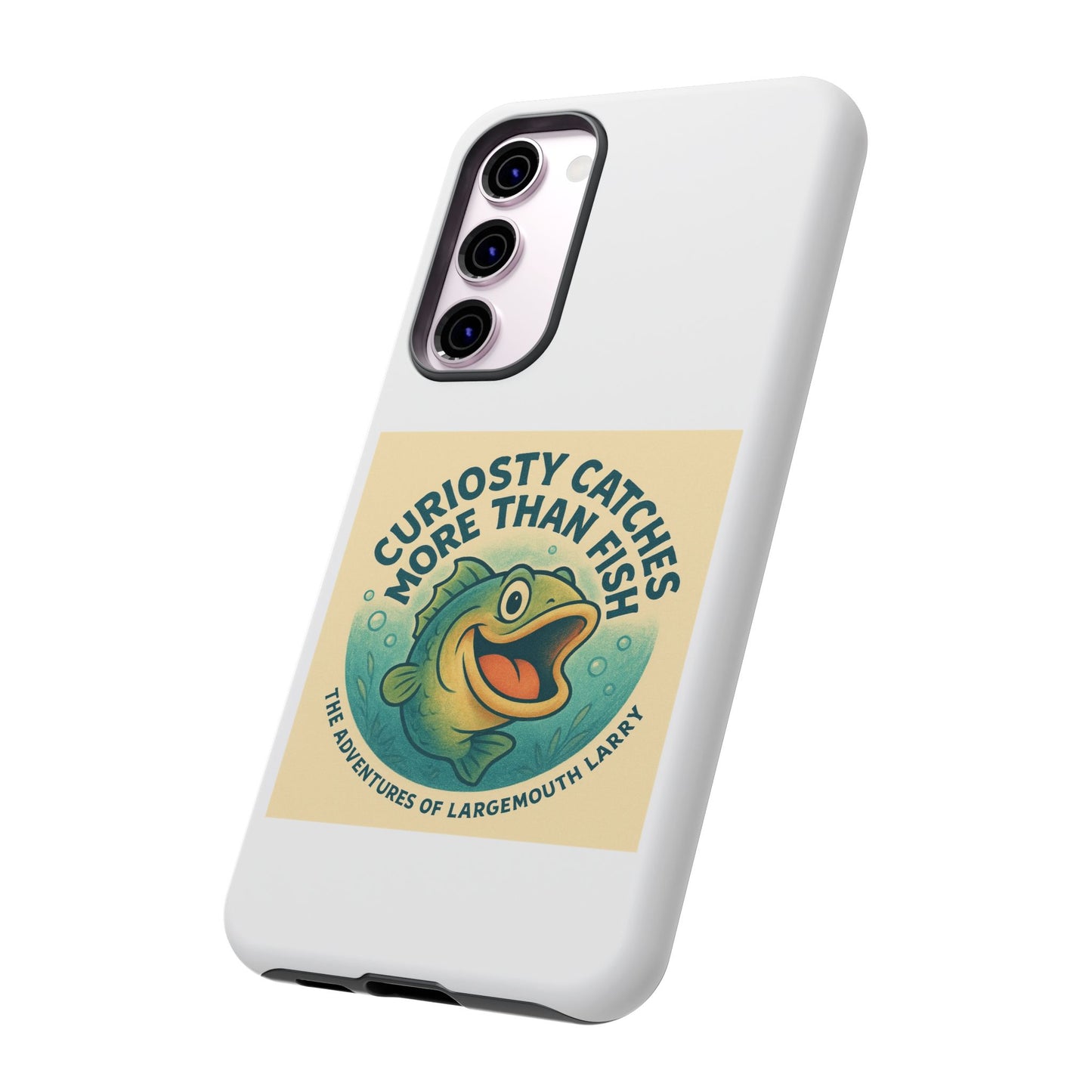 Fishing Phone Case | Curiosity Catches More Than Fish | Gift for Anglers, Outdoor Enthusiasts, Birthday, Father's Day