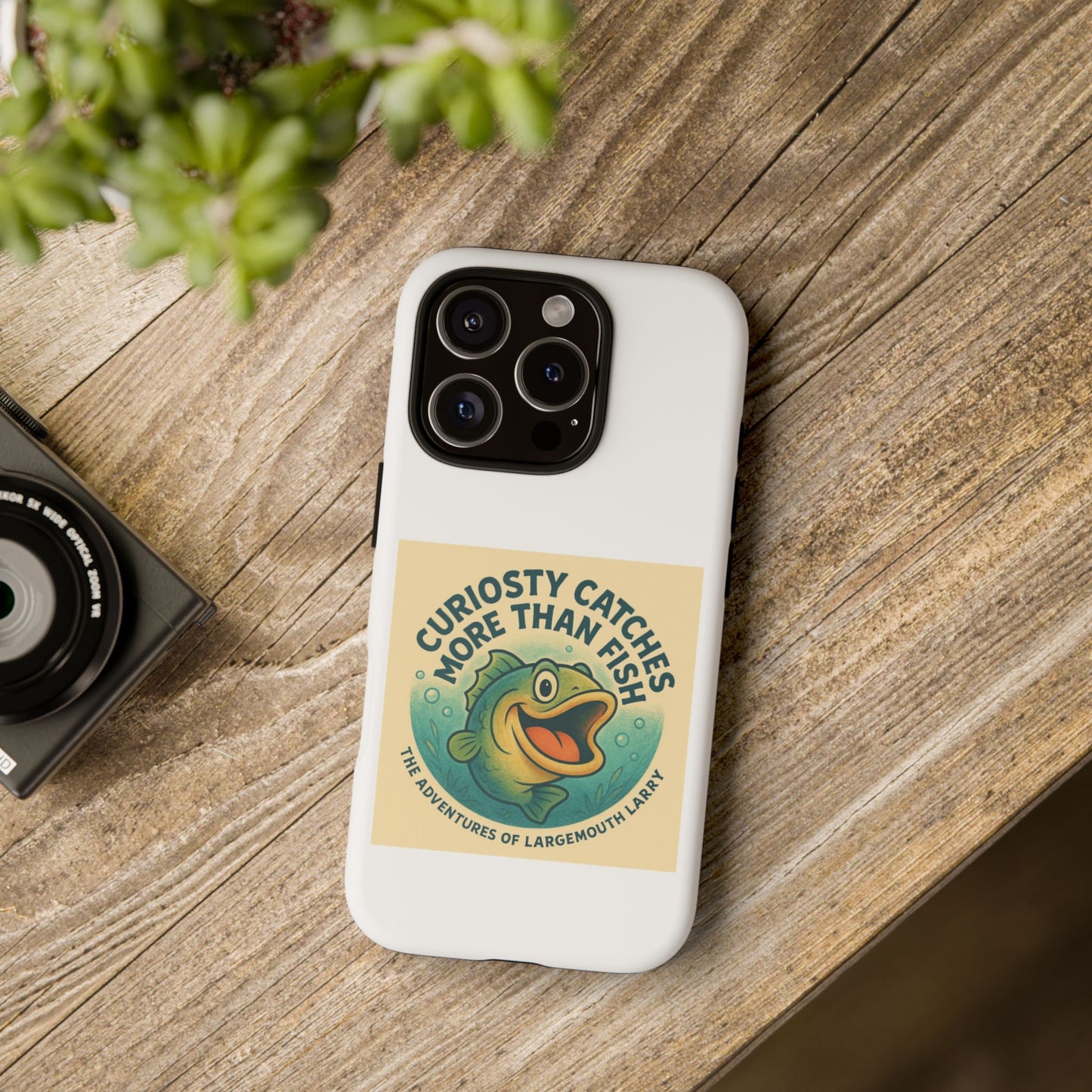 Fishing Phone Case | Curiosity Catches More Than Fish | Gift for Anglers, Outdoor Enthusiasts, Birthday, Father's Day