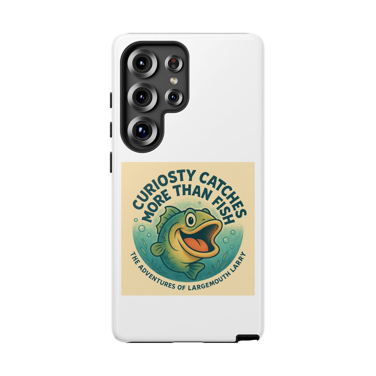 Fishing Phone Case | Curiosity Catches More Than Fish | Gift for Anglers, Outdoor Enthusiasts, Birthday, Father's Day