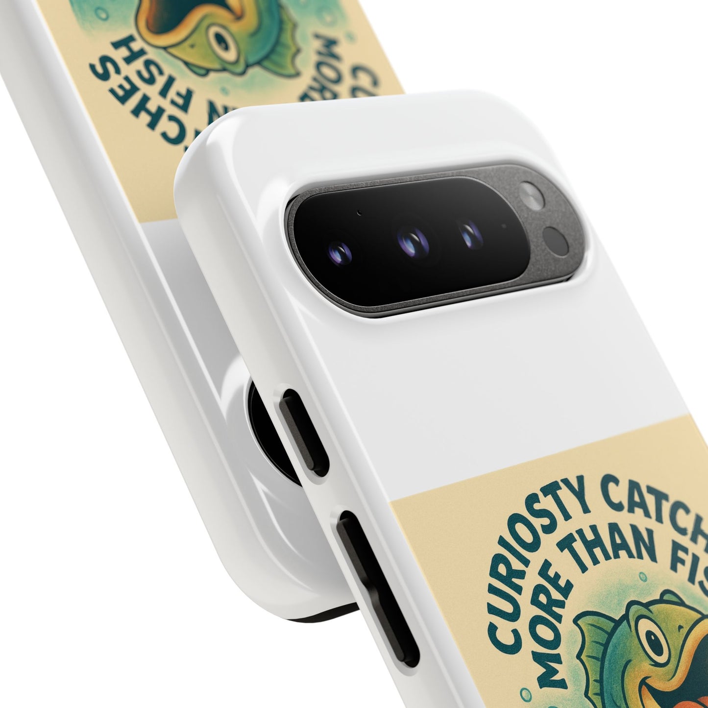 Fishing Phone Case | Curiosity Catches More Than Fish | Gift for Anglers, Outdoor Enthusiasts, Birthday, Father's Day