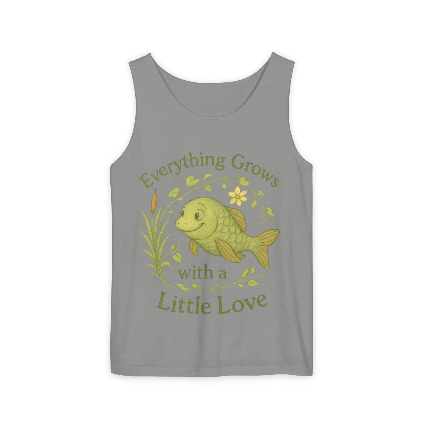 Garden Love Tank Top, Unisex Casual Wear, Gift for Gardeners, Summer Tank, Eco-Friendly Apparel, Nature Inspired Clothing, Mother's Day Gift