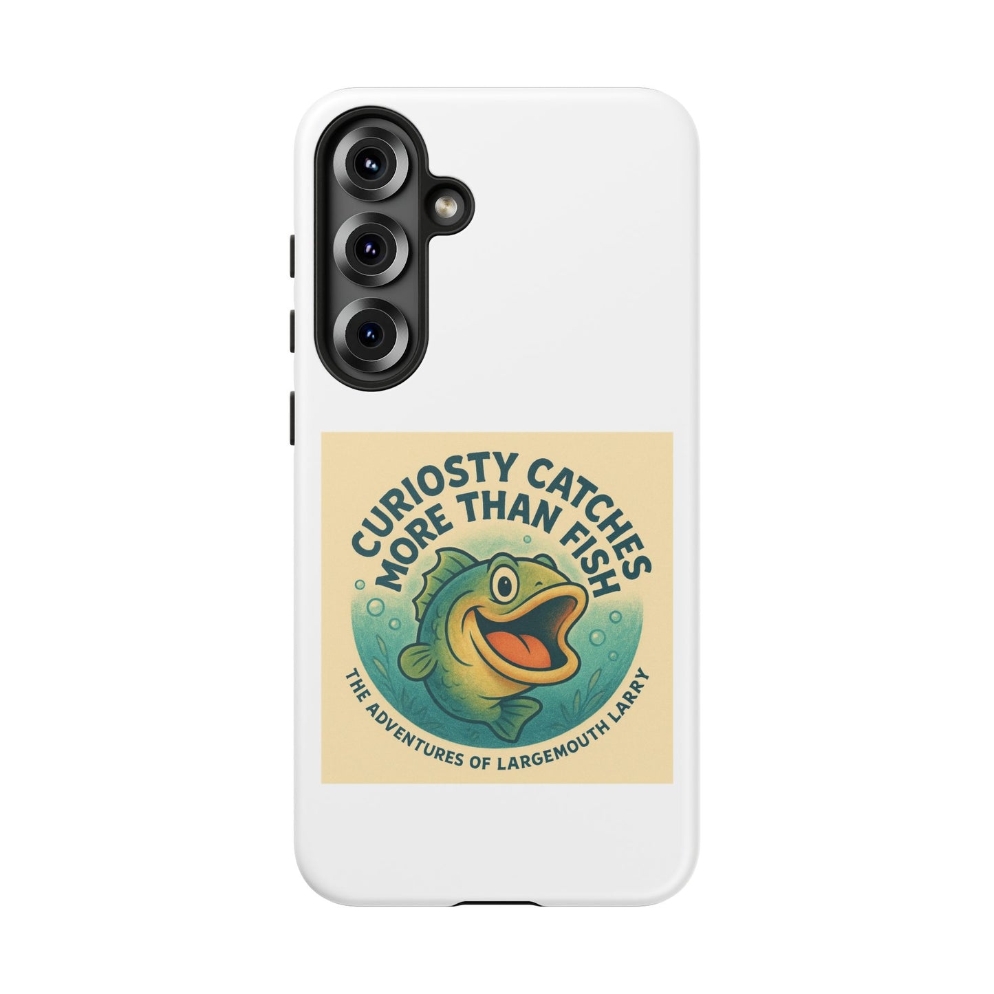 Fishing Phone Case | Curiosity Catches More Than Fish | Gift for Anglers, Outdoor Enthusiasts, Birthday, Father's Day