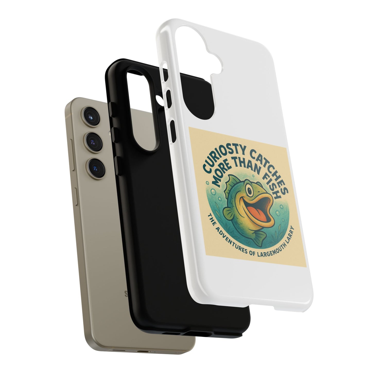Fishing Phone Case | Curiosity Catches More Than Fish | Gift for Anglers, Outdoor Enthusiasts, Birthday, Father's Day