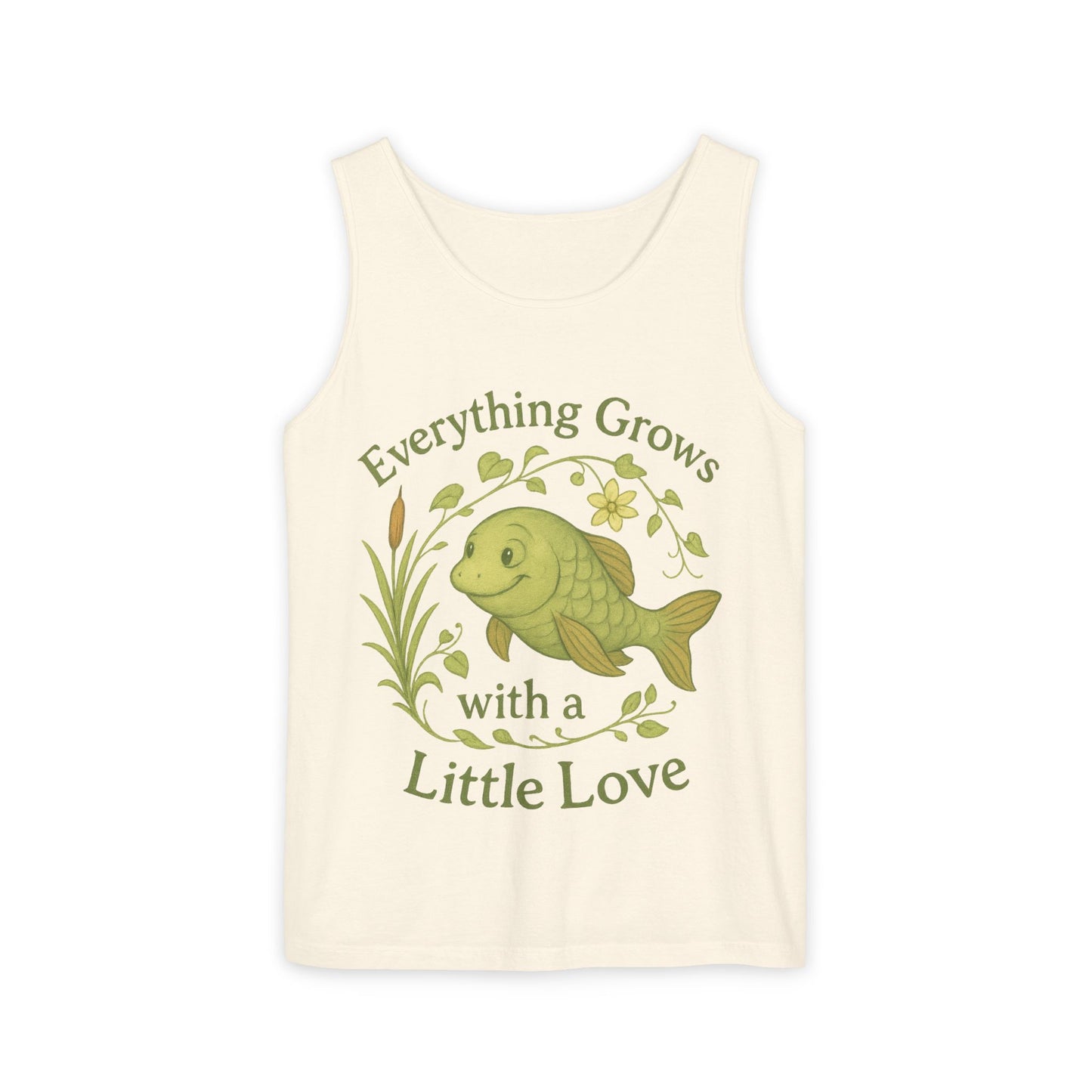 Garden Love Tank Top, Unisex Casual Wear, Gift for Gardeners, Summer Tank, Eco-Friendly Apparel, Nature Inspired Clothing, Mother's Day Gift