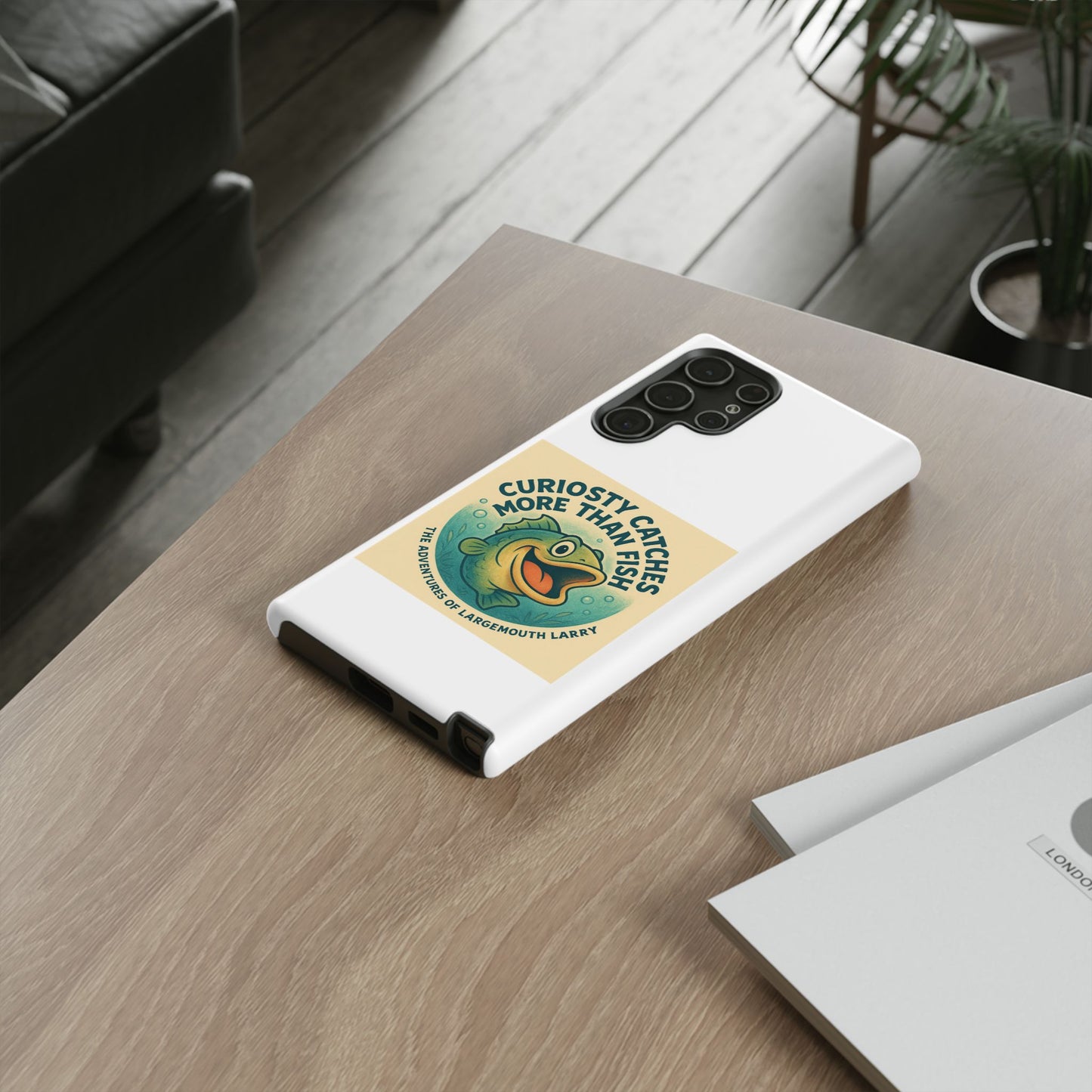 Fishing Phone Case | Curiosity Catches More Than Fish | Gift for Anglers, Outdoor Enthusiasts, Birthday, Father's Day