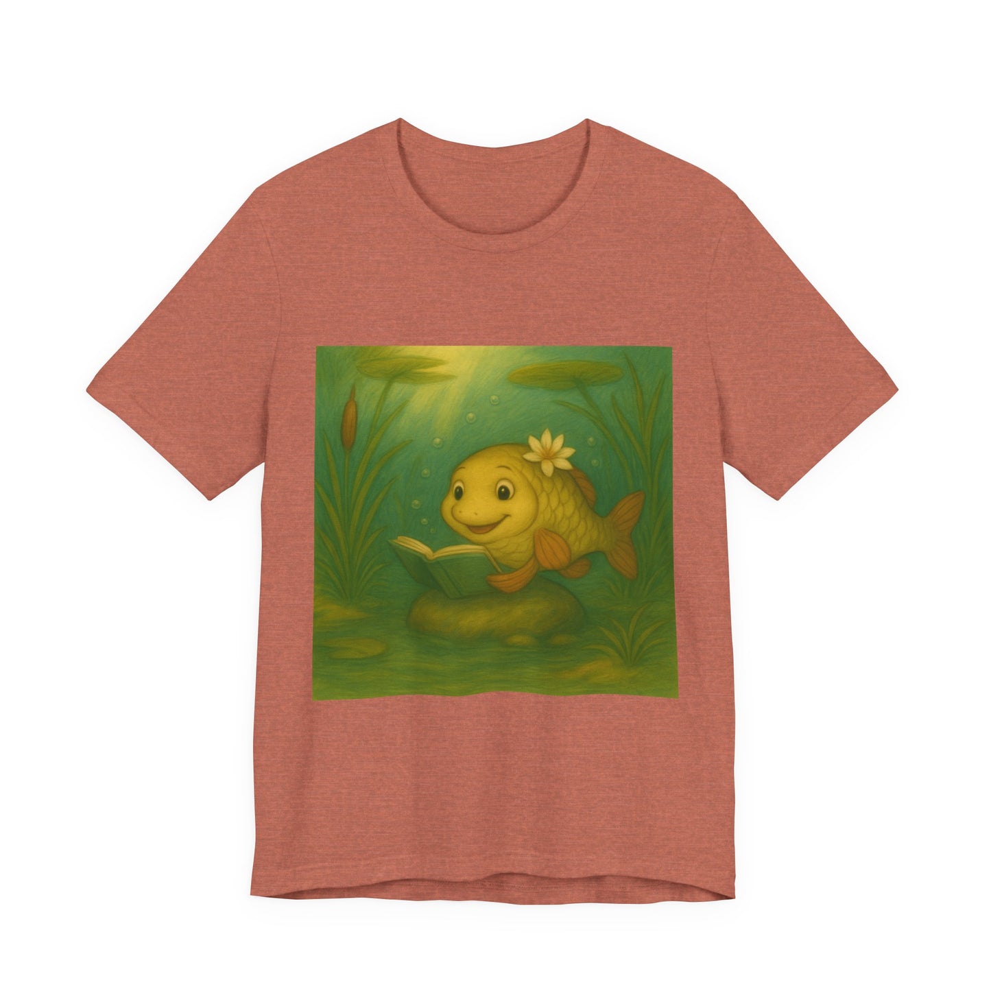Whimsical Fish Graphic Tee, Cute T-Shirt for Nature Lovers, Gift for Kids, Beachwear, Summer Outfit