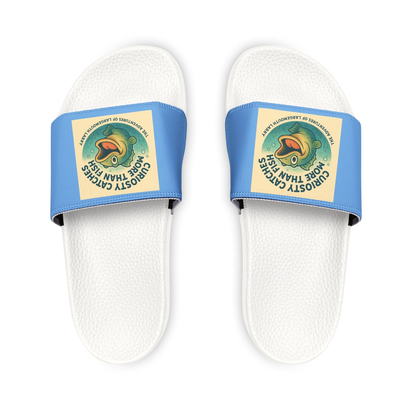 Men's Removable-Strap Sandals, Comfortable Beach Footwear, Casual Summer Slip-Ons, Perfect for Vacation, Fish-themed Sandals