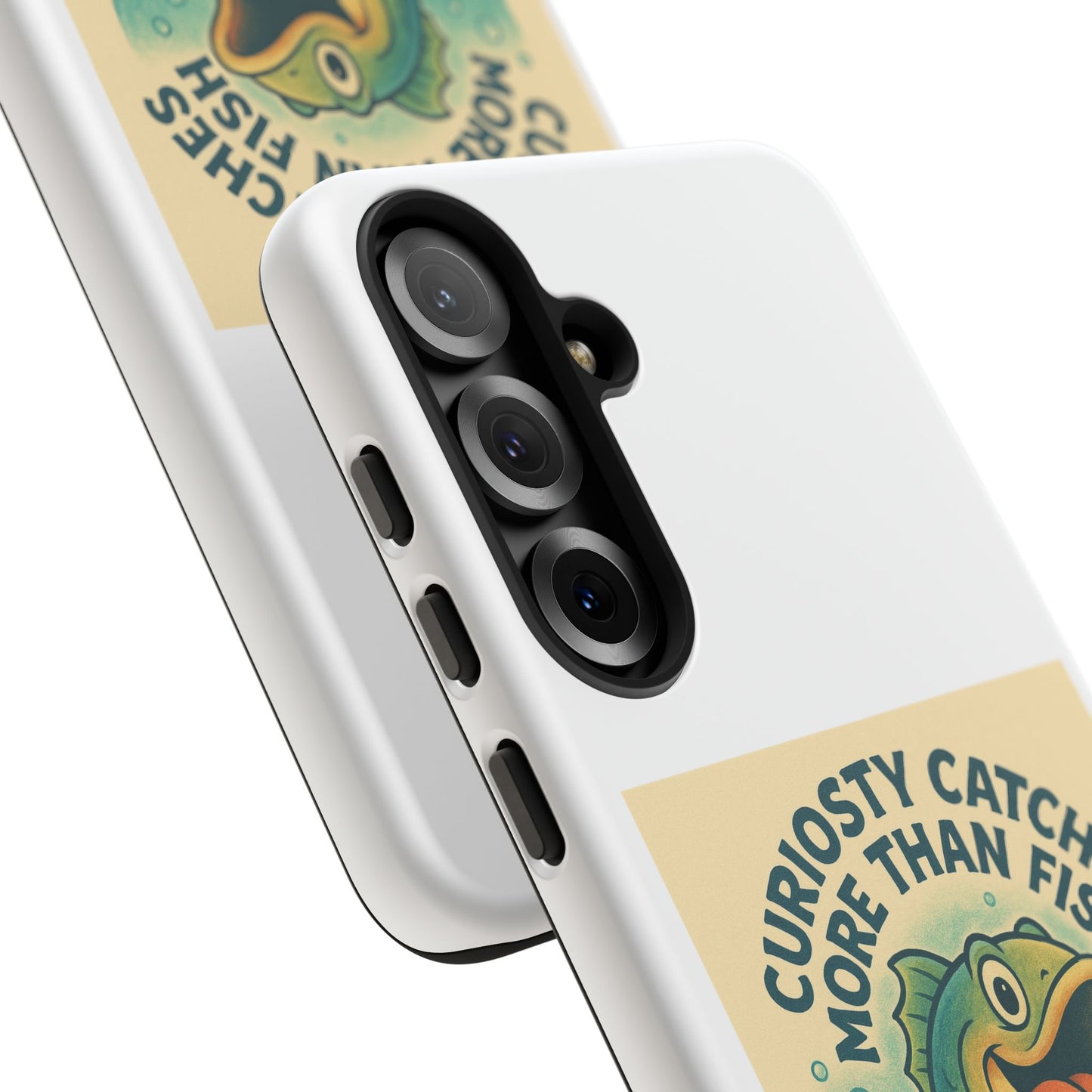 Fishing Phone Case | Curiosity Catches More Than Fish | Gift for Anglers, Outdoor Enthusiasts, Birthday, Father's Day