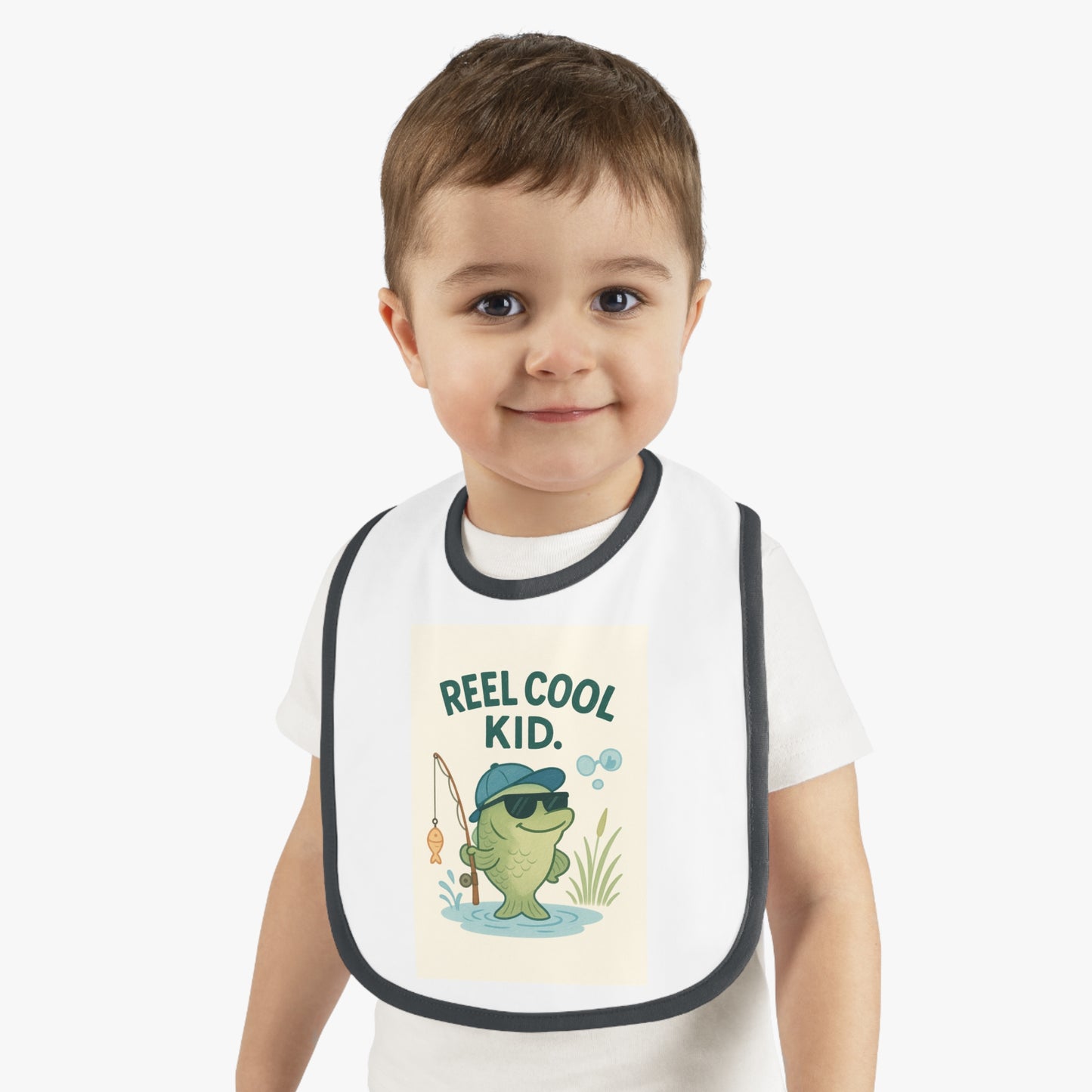 Cool Kid Fishing Bib | Baby Bib for Fishing Lovers, Cute Infant Gift, Baby Shower Present, Catching Fish, Outdoor Adventure Gear