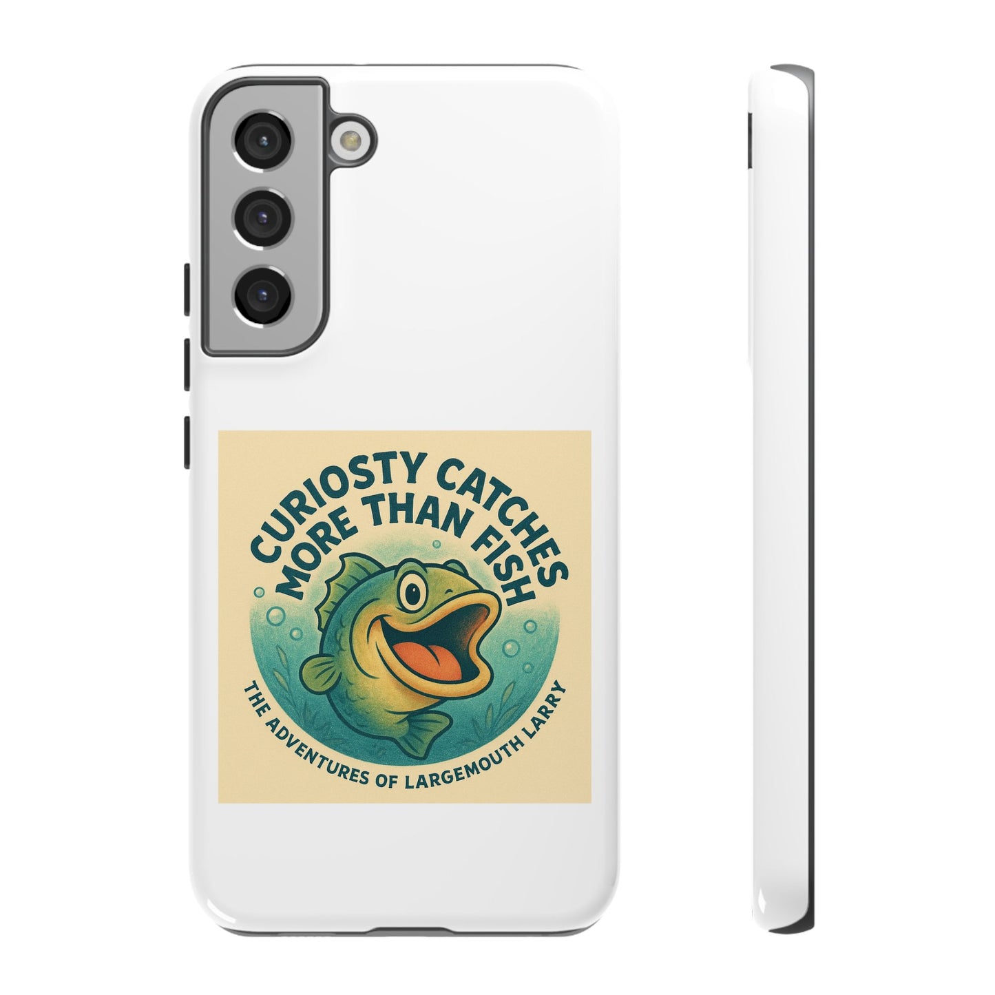 Fishing Phone Case | Curiosity Catches More Than Fish | Gift for Anglers, Outdoor Enthusiasts, Birthday, Father's Day