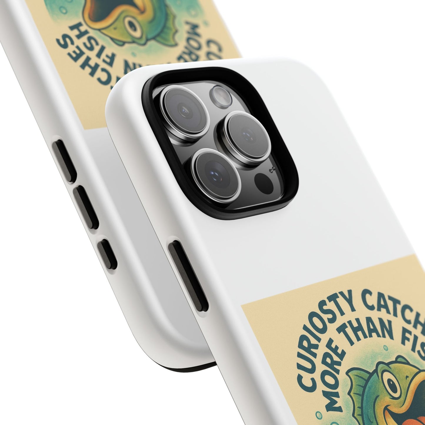Fishing Phone Case | Curiosity Catches More Than Fish | Gift for Anglers, Outdoor Enthusiasts, Birthday, Father's Day