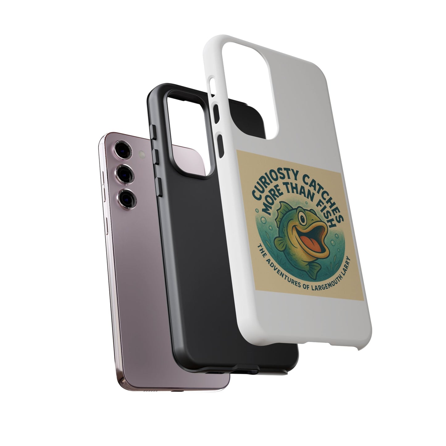 Fishing Phone Case | Curiosity Catches More Than Fish | Gift for Anglers, Outdoor Enthusiasts, Birthday, Father's Day