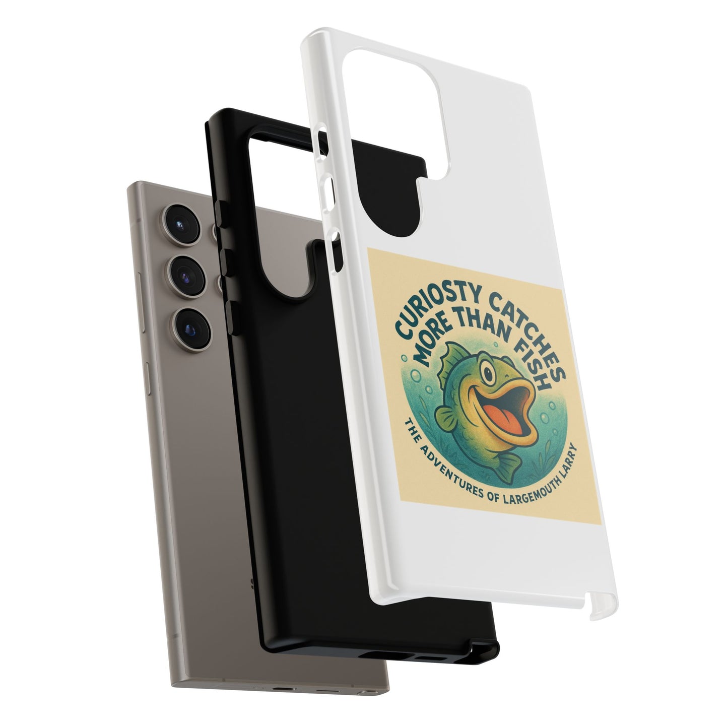 Fishing Phone Case | Curiosity Catches More Than Fish | Gift for Anglers, Outdoor Enthusiasts, Birthday, Father's Day