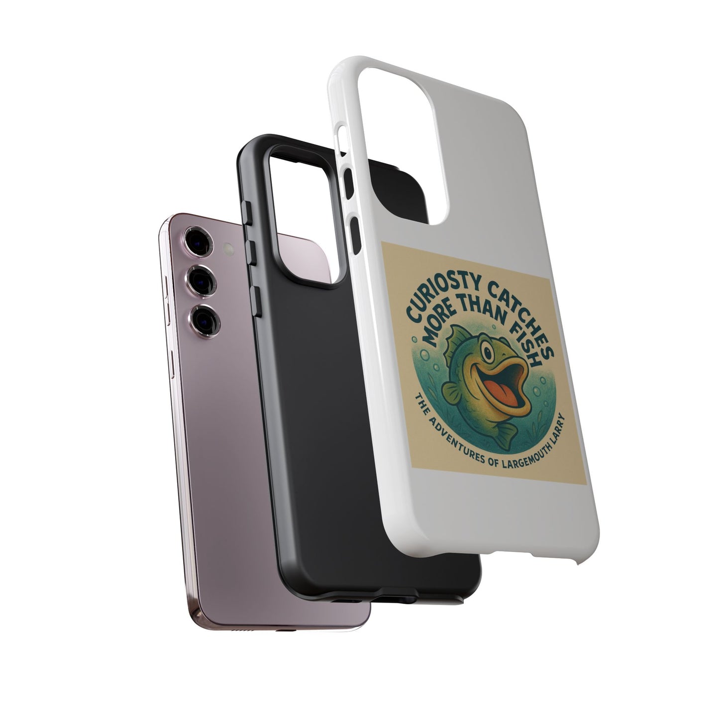 Fishing Phone Case | Curiosity Catches More Than Fish | Gift for Anglers, Outdoor Enthusiasts, Birthday, Father's Day