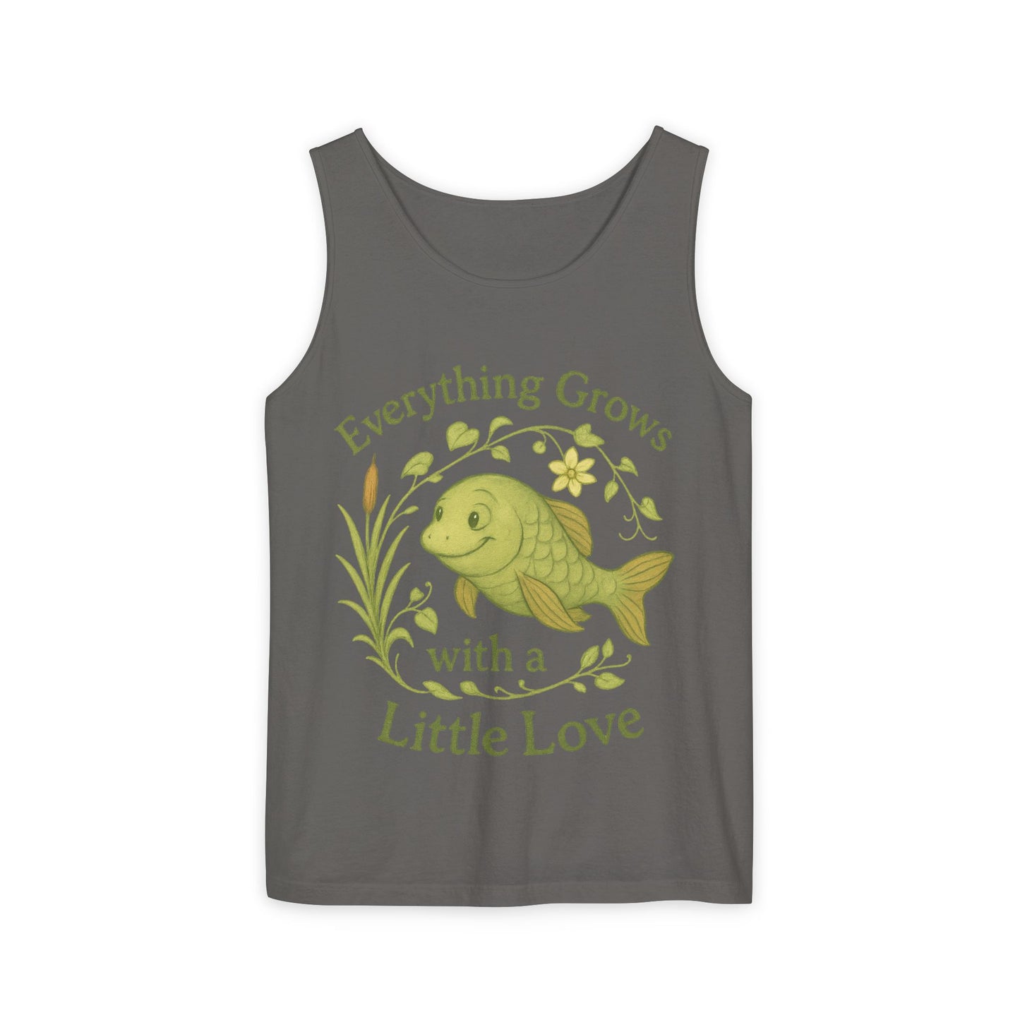 Garden Love Tank Top, Unisex Casual Wear, Gift for Gardeners, Summer Tank, Eco-Friendly Apparel, Nature Inspired Clothing, Mother's Day Gift