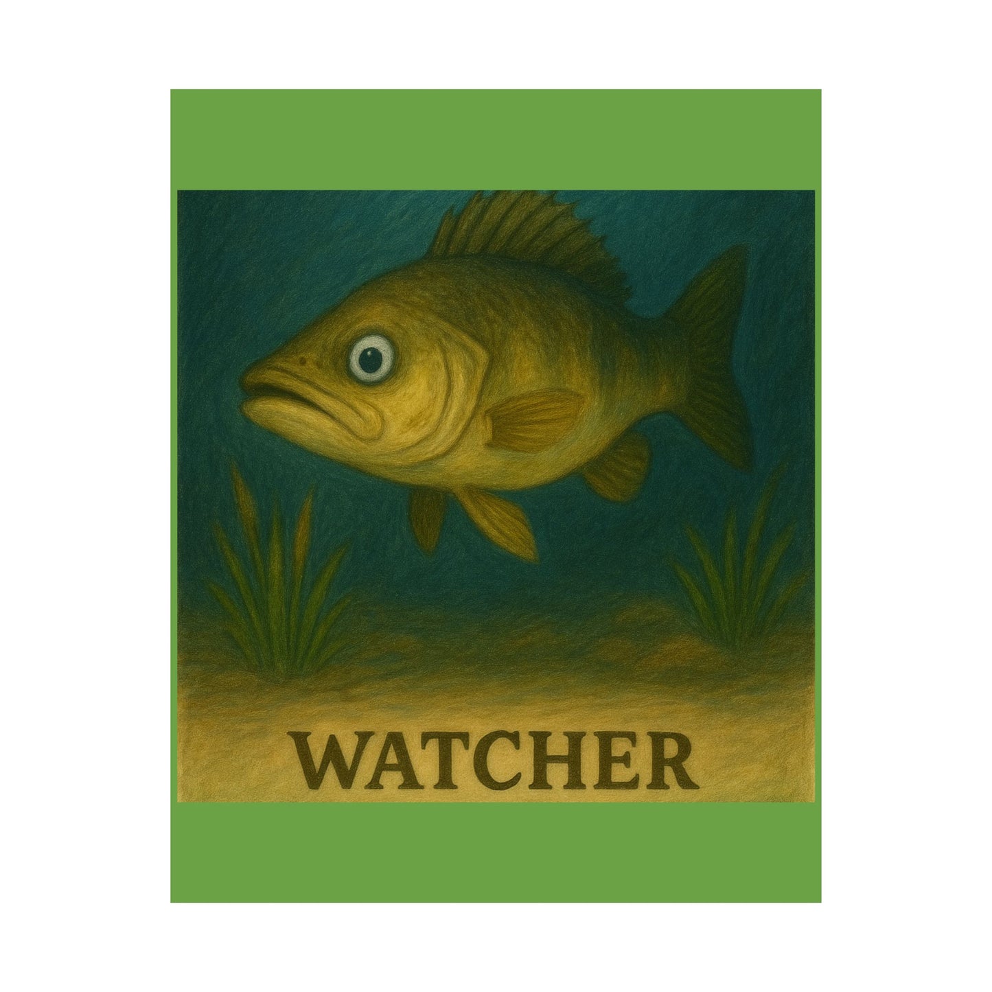 Artistic Fish Poster, Nature Wall Art, Fishing Decor, Home Office Decoration, Perfect Gift for Anglers, Watcher Design