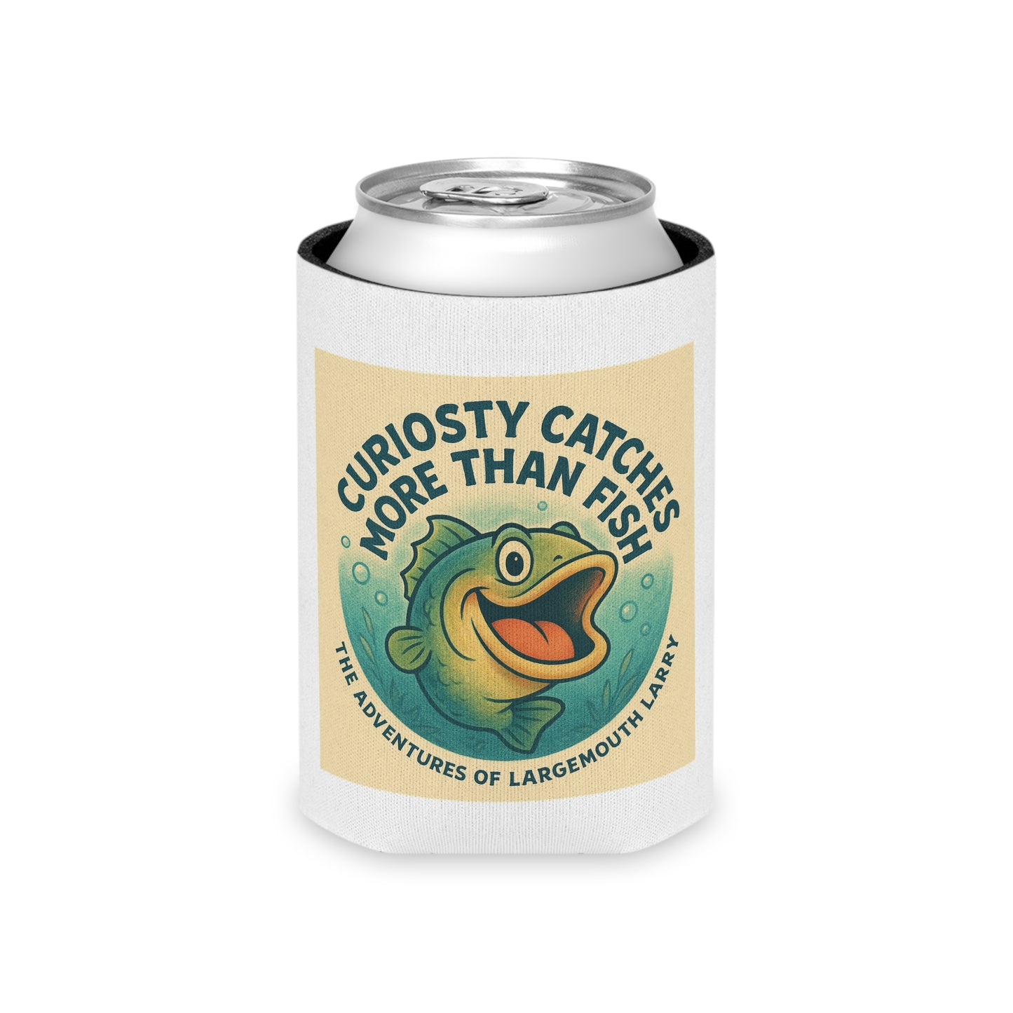Fishing-Themed Can Cooler, Unique Gift for Fishermen, Outdoor Drink Holder, Perfect for Parties, Summer BBQ, Camping