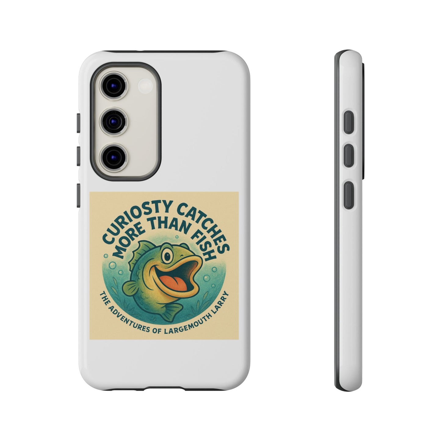 Fishing Phone Case | Curiosity Catches More Than Fish | Gift for Anglers, Outdoor Enthusiasts, Birthday, Father's Day