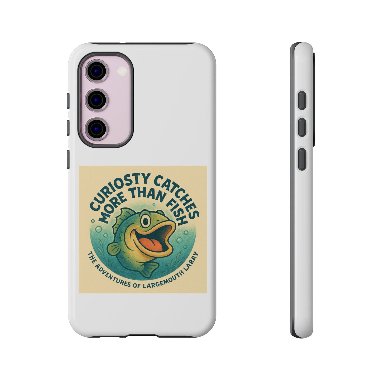 Fishing Phone Case | Curiosity Catches More Than Fish | Gift for Anglers, Outdoor Enthusiasts, Birthday, Father's Day