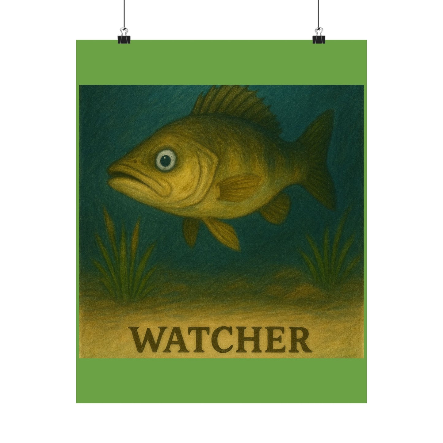 Artistic Fish Poster, Nature Wall Art, Fishing Decor, Home Office Decoration, Perfect Gift for Anglers, Watcher Design