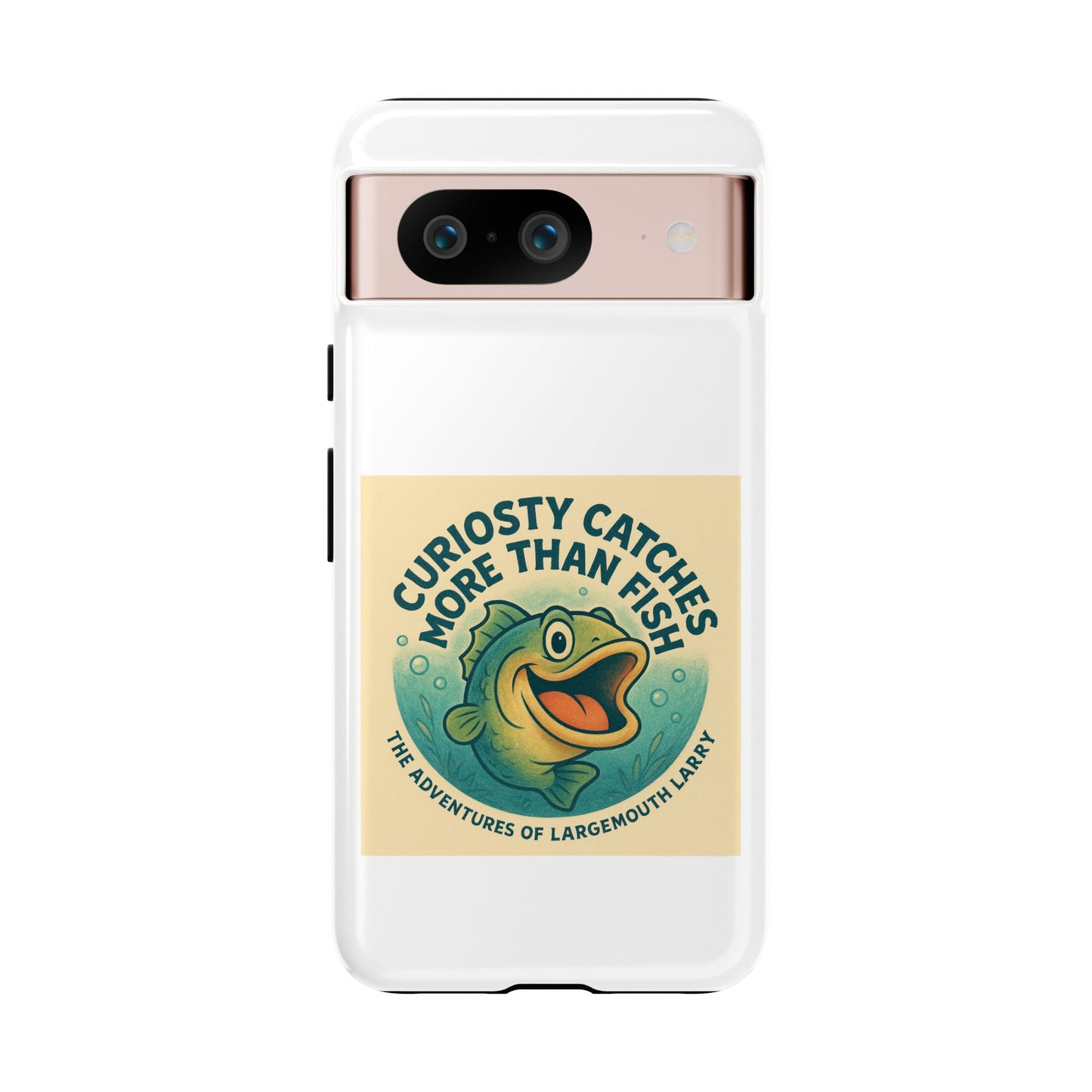 Fishing Phone Case | Curiosity Catches More Than Fish | Gift for Anglers, Outdoor Enthusiasts, Birthday, Father's Day