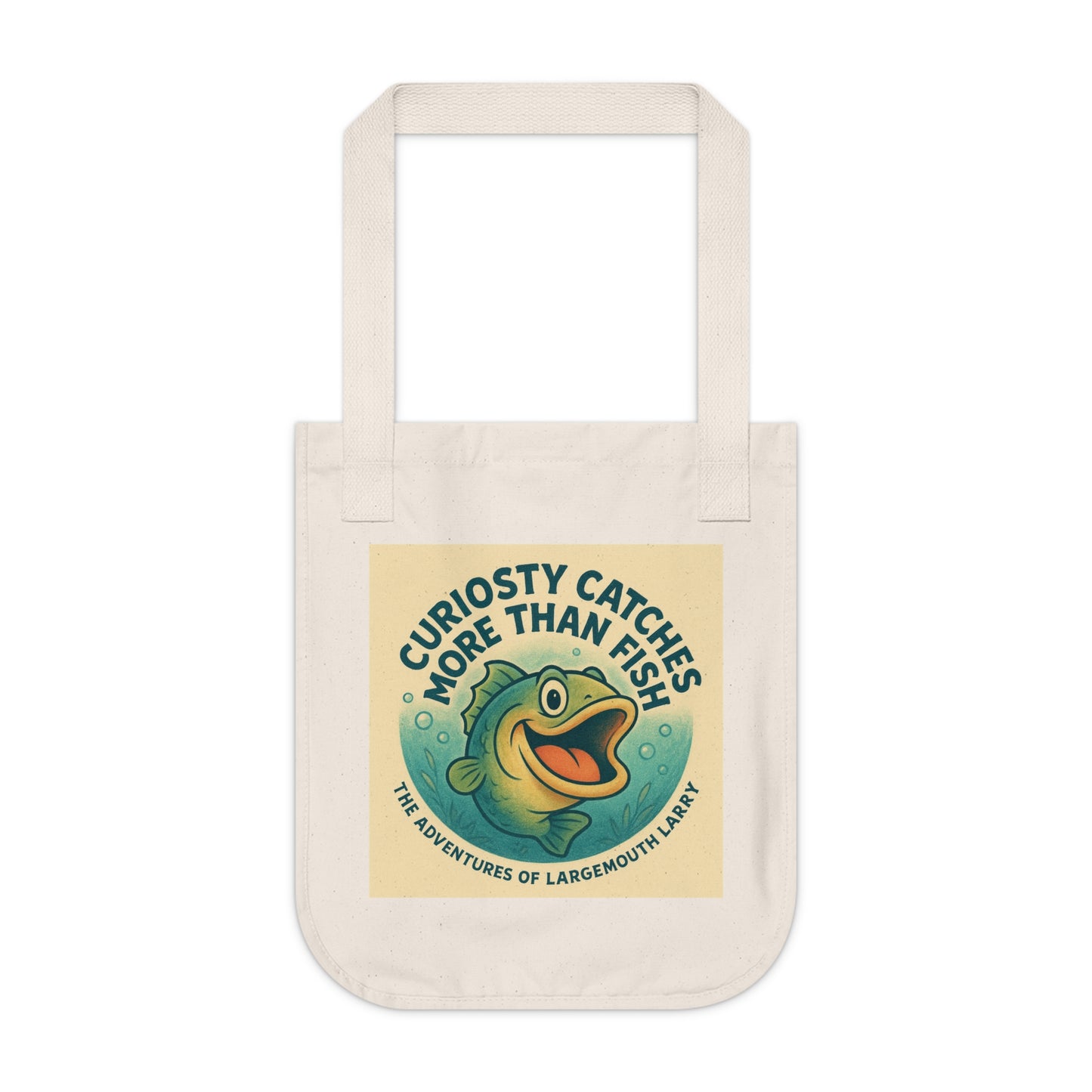 Playful Organic Canvas Tote Bag with Whimsical Fish Designs, Eco-Friendly Shopping Tote, Beach Bag, Pet Lover Gift, Fun Accessory